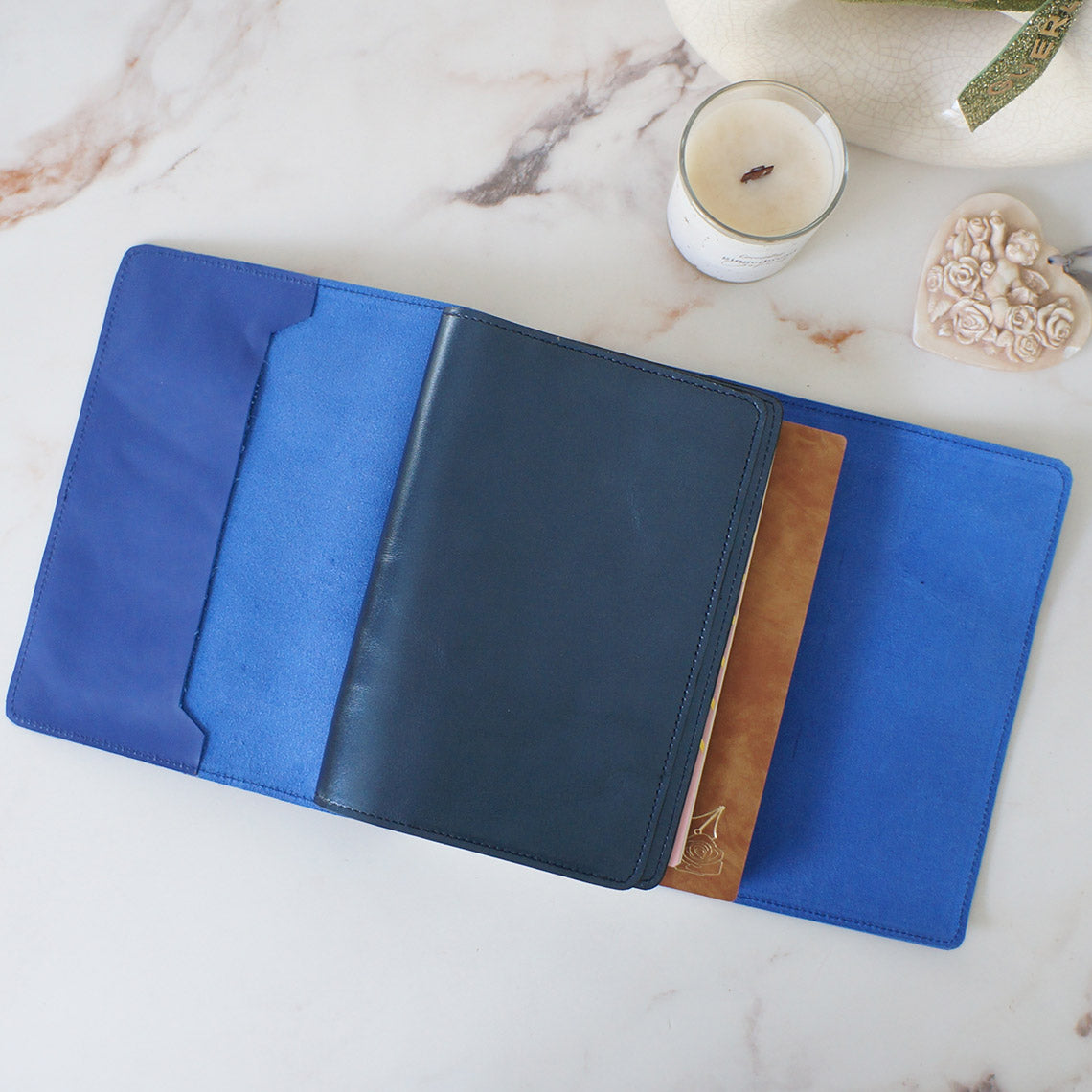 Trifold Combo A5 Cover + Wallet - Blue