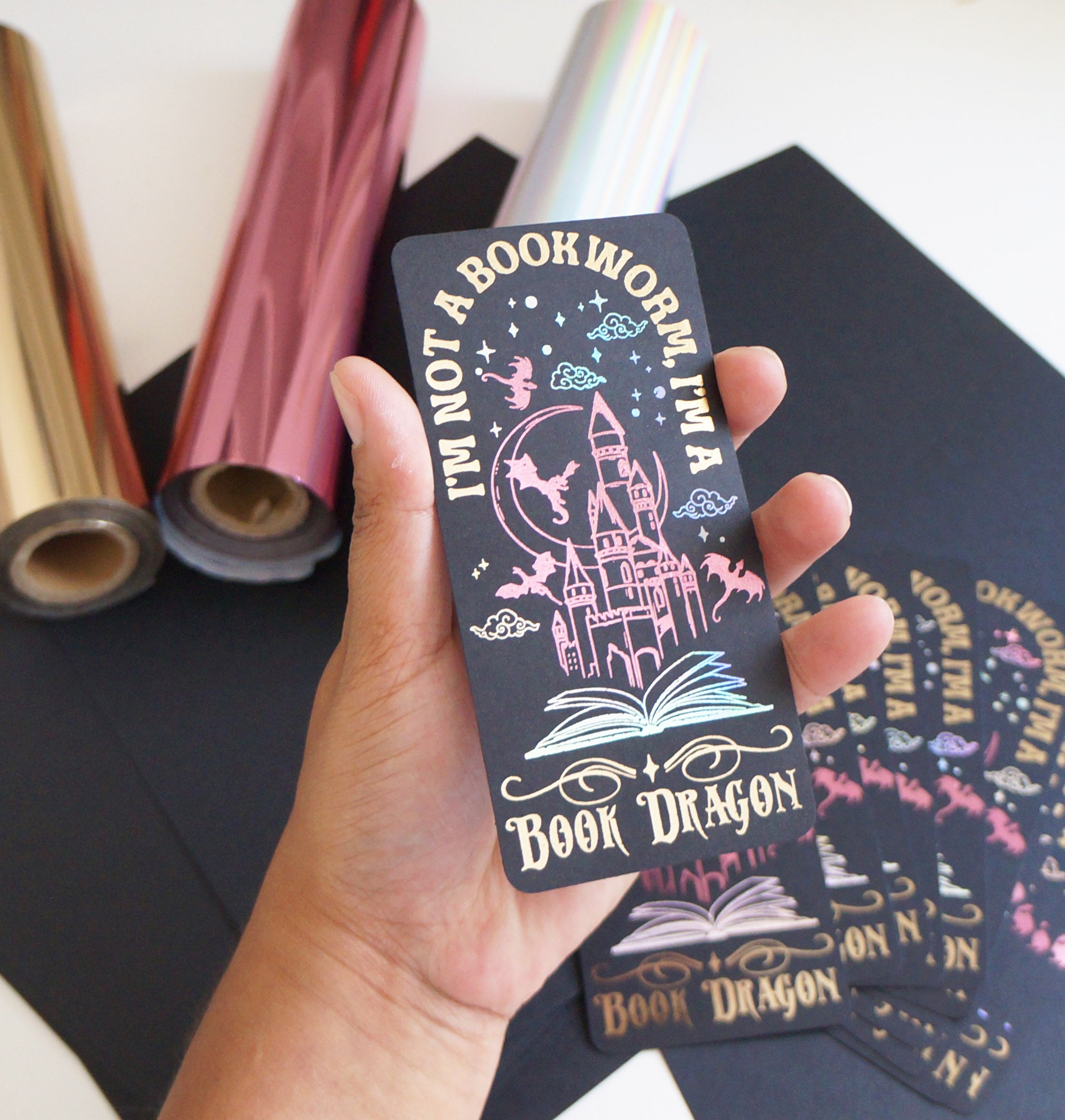 Book Dragon foiled bookmark