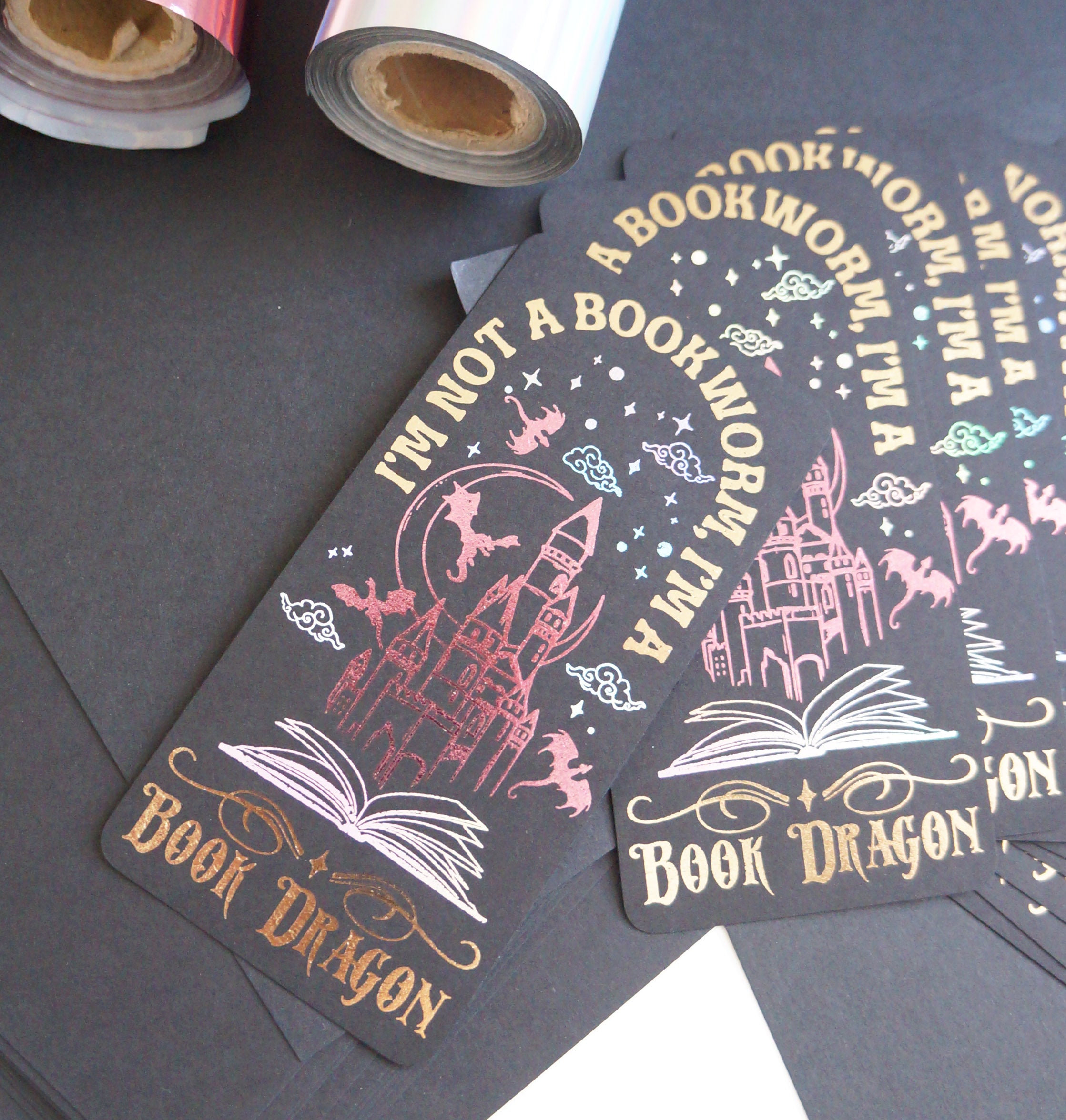 Book Dragon foiled bookmark