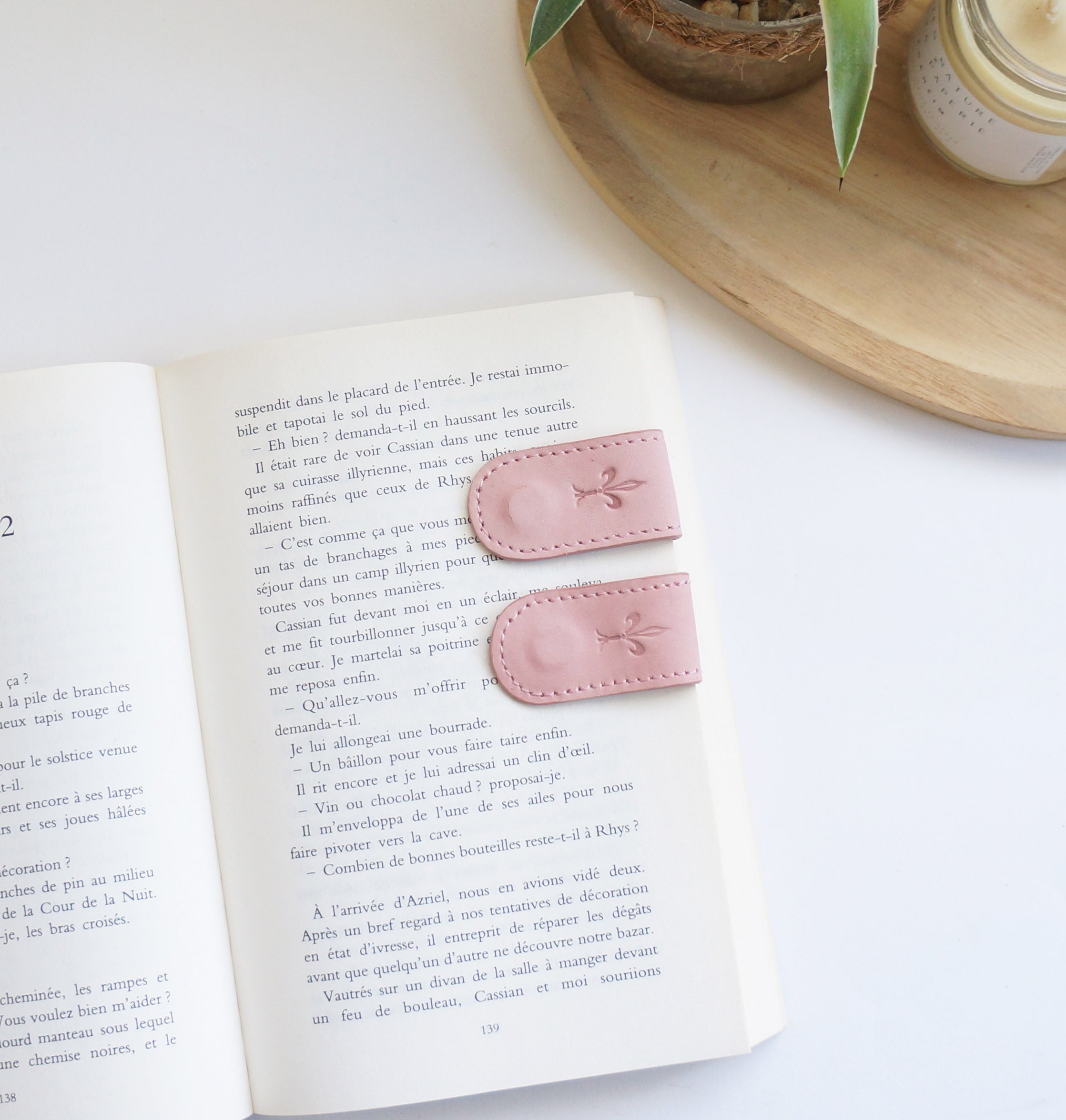 Magnetic Bookmarks - Blush Rose Nubuck