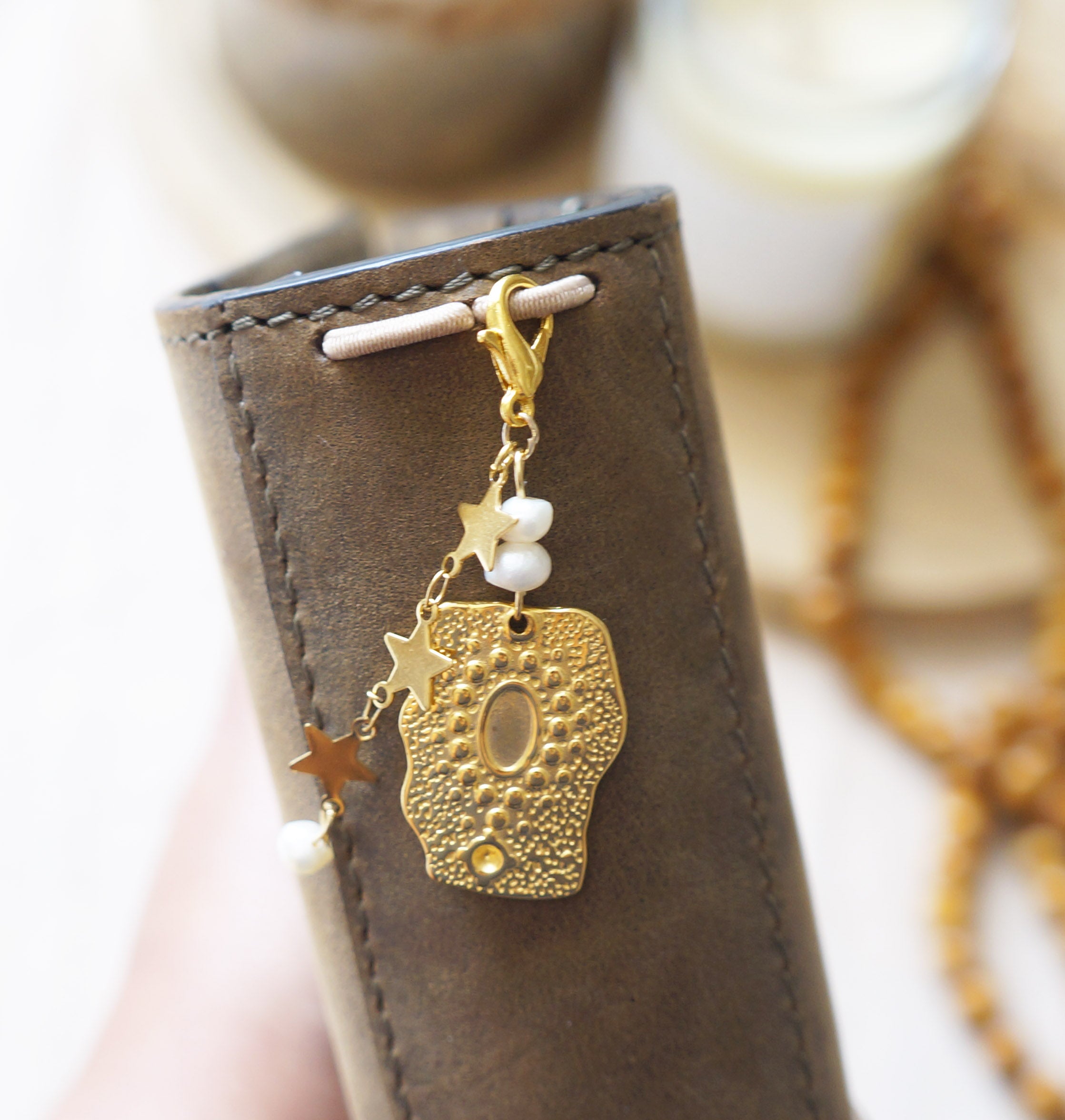 Stars & Pearls - Stainless Steel Charm