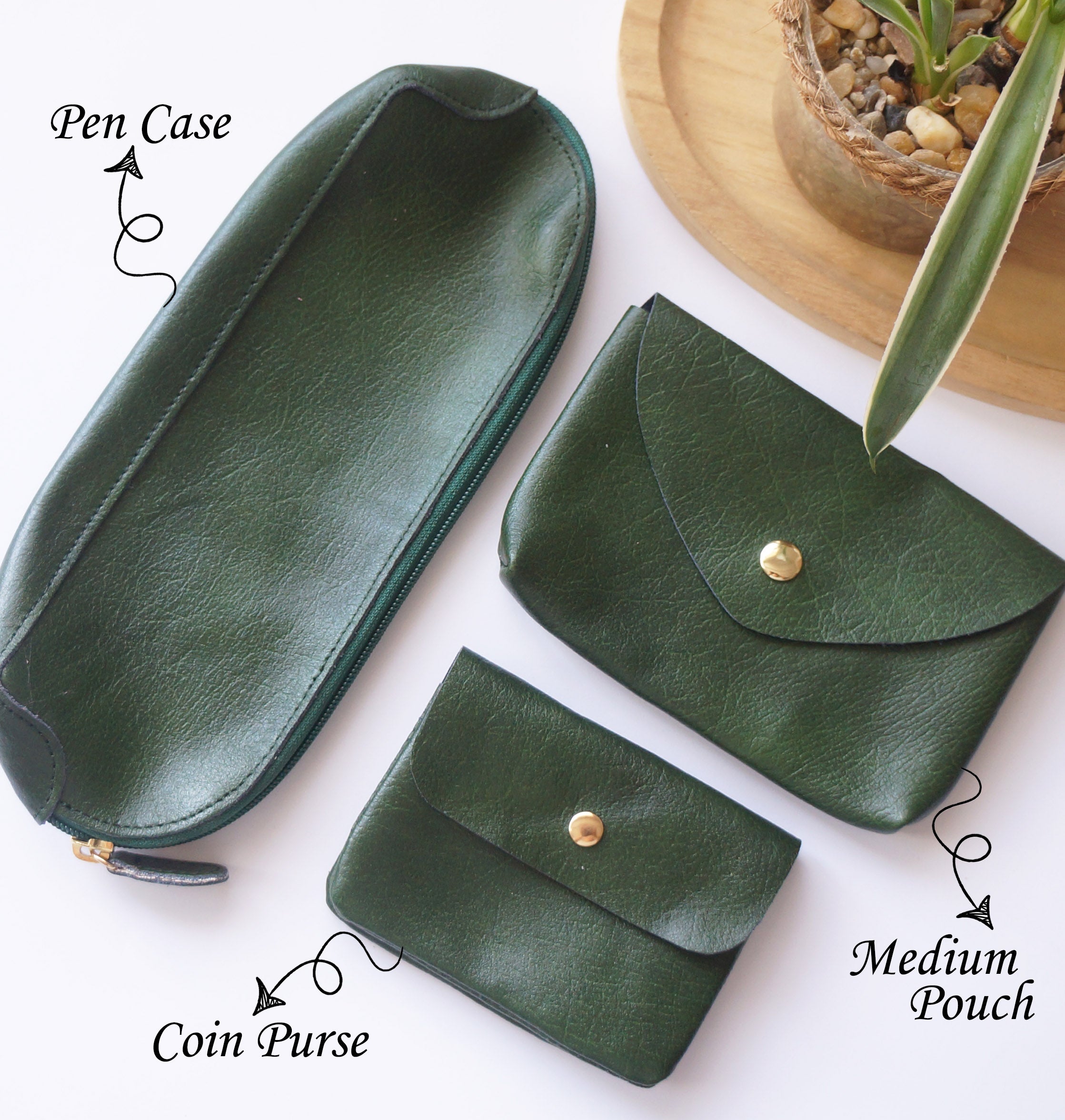 Pine Tree Leather Essentials Set – Pack of 3