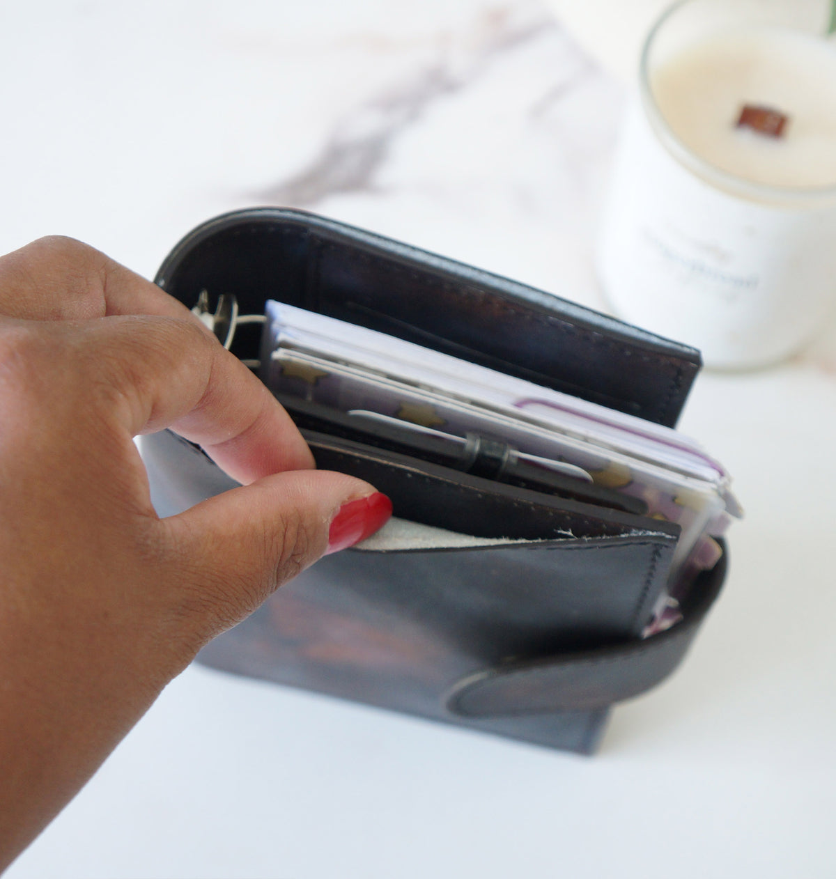 Nebuleuse Leather Planner Bundle - Pocket Ring Planner, Fly Leaf Wallet, Pouch & Bracelet