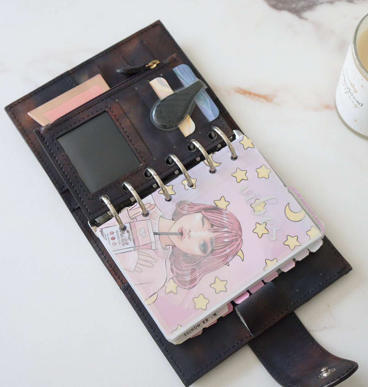 Nebuleuse Leather Planner Bundle - Pocket Ring Planner, Fly Leaf Wallet, Pouch & Bracelet