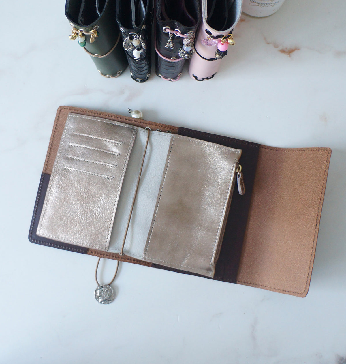 Trifold Pocket size set - Brown & Marble
