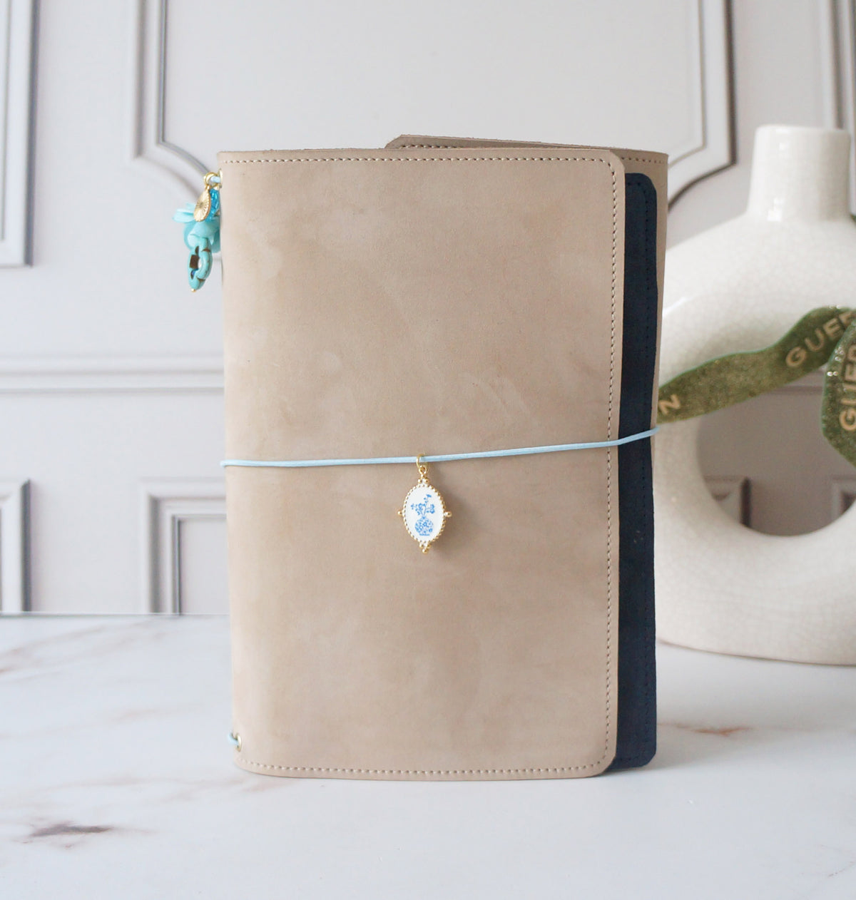 Trifold A5 size set - Velvet Cotton & Sparkly Blue