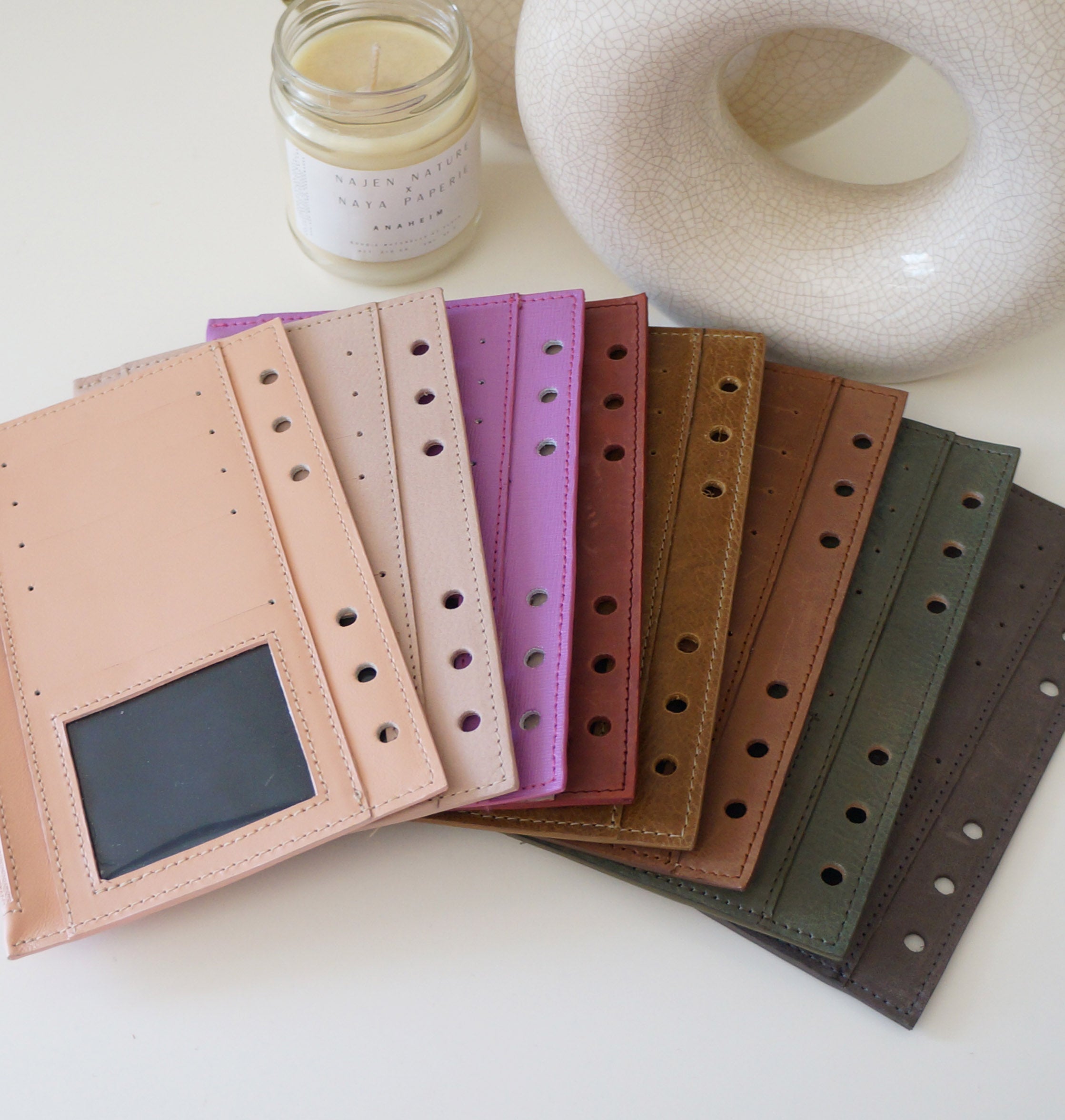Wallet leather Fly leaf - Ready to ship
