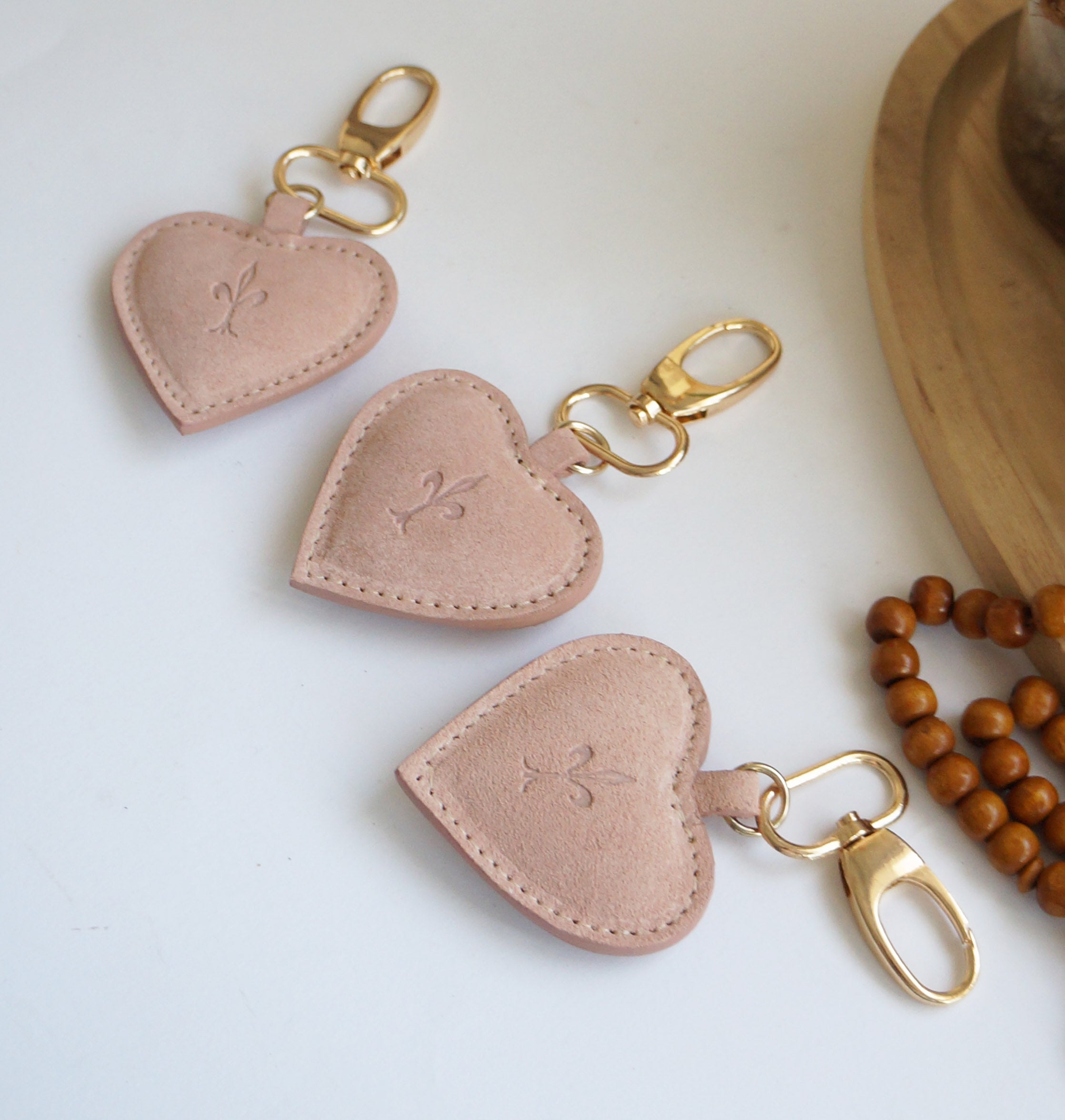 Heart Key Rings - Dessert Sand