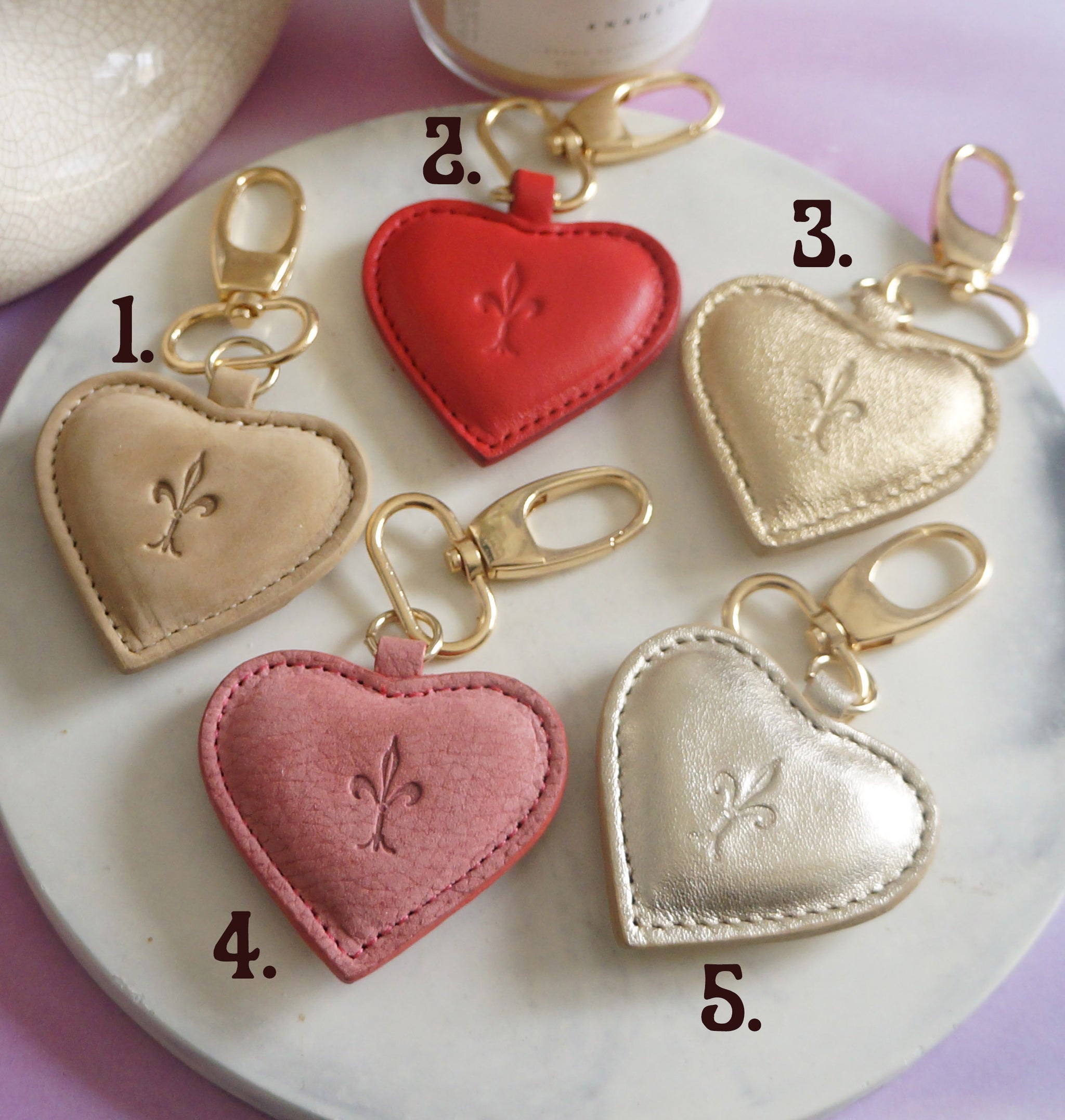 Girly Heart Key Rings