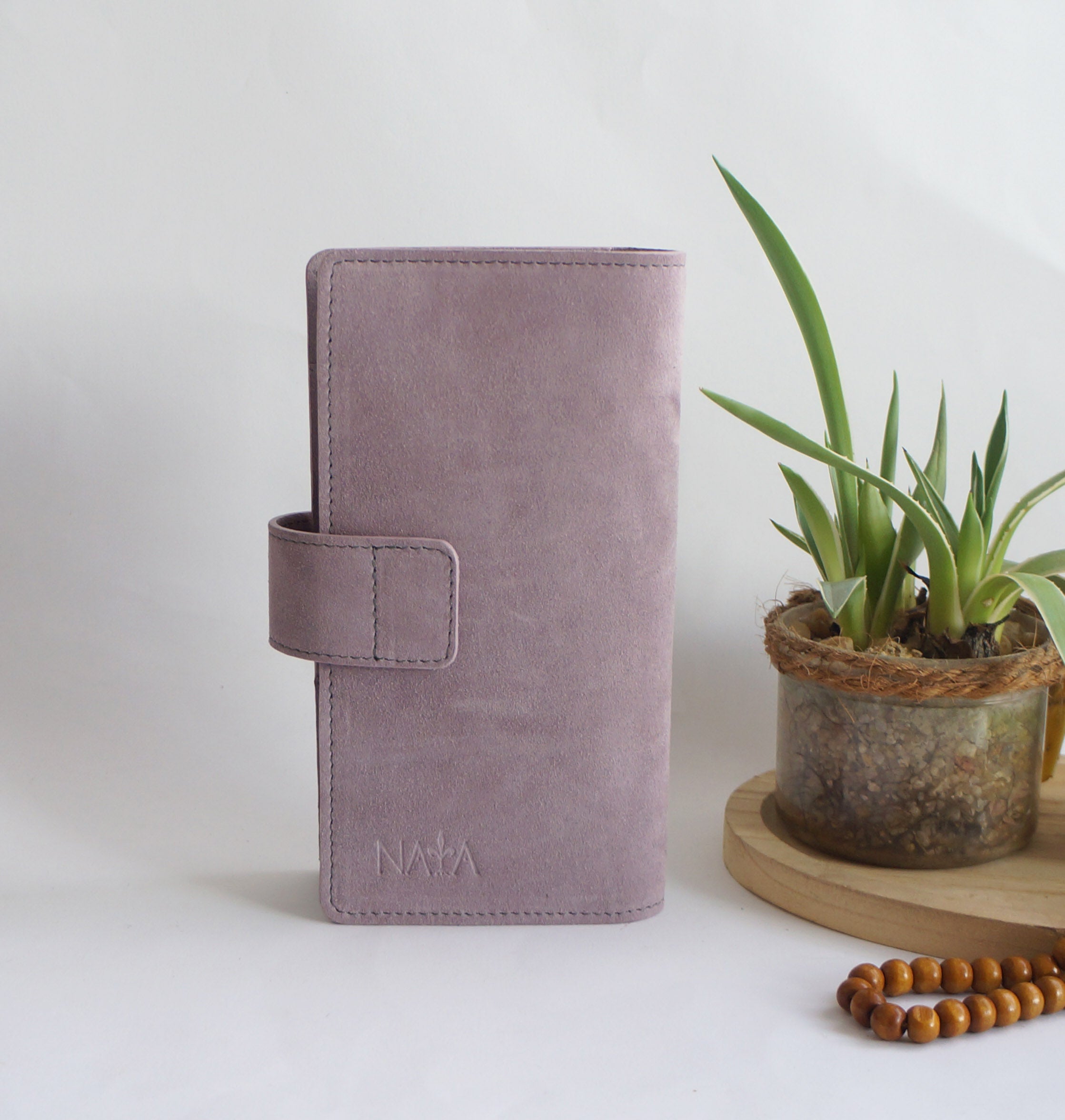 Hobonichi Mega Cover - Clear front - Suede Lavender