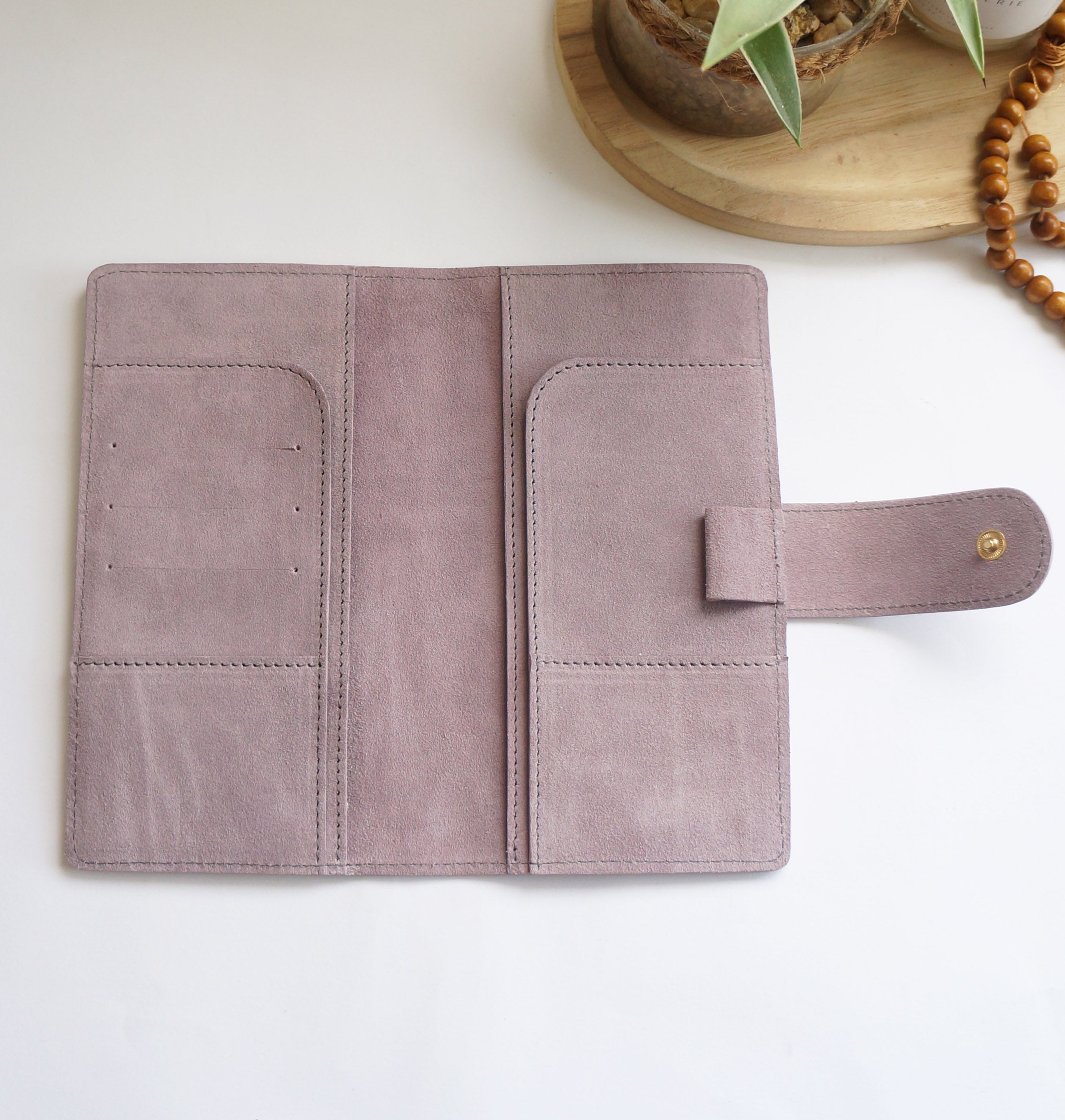 Hobonichi Mega Cover - Clear front - Suede Lavender