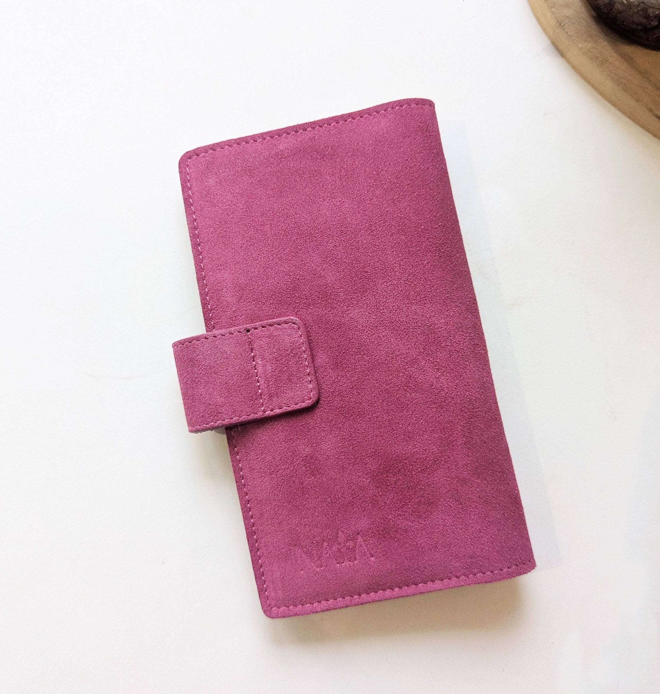 Hobonichi Mega Cover clear front - Suede French Rose
