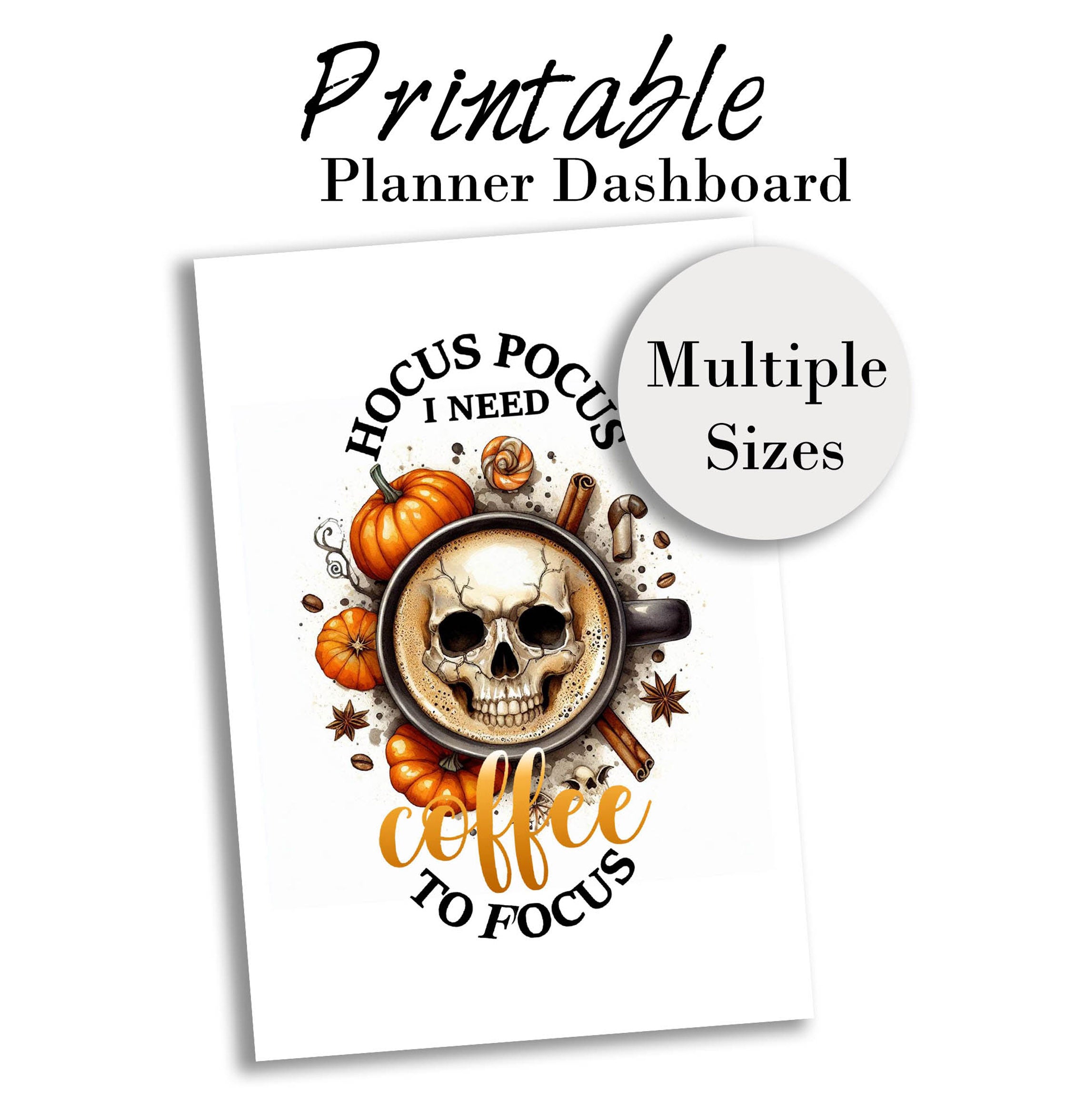 Hocus Pocus Coffee - Printable Dashboard