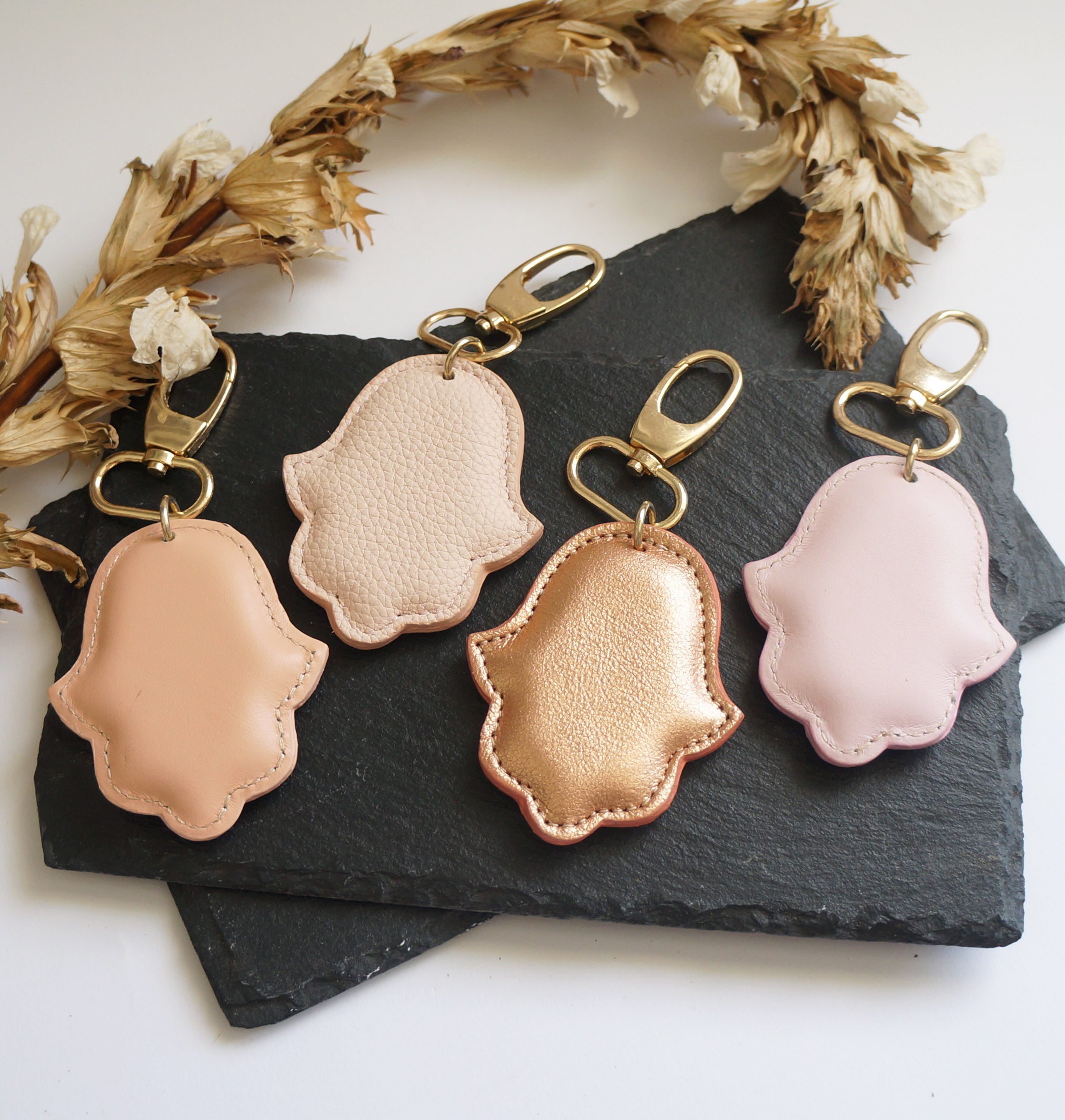 Hamsa Key Rings - Pink Shades