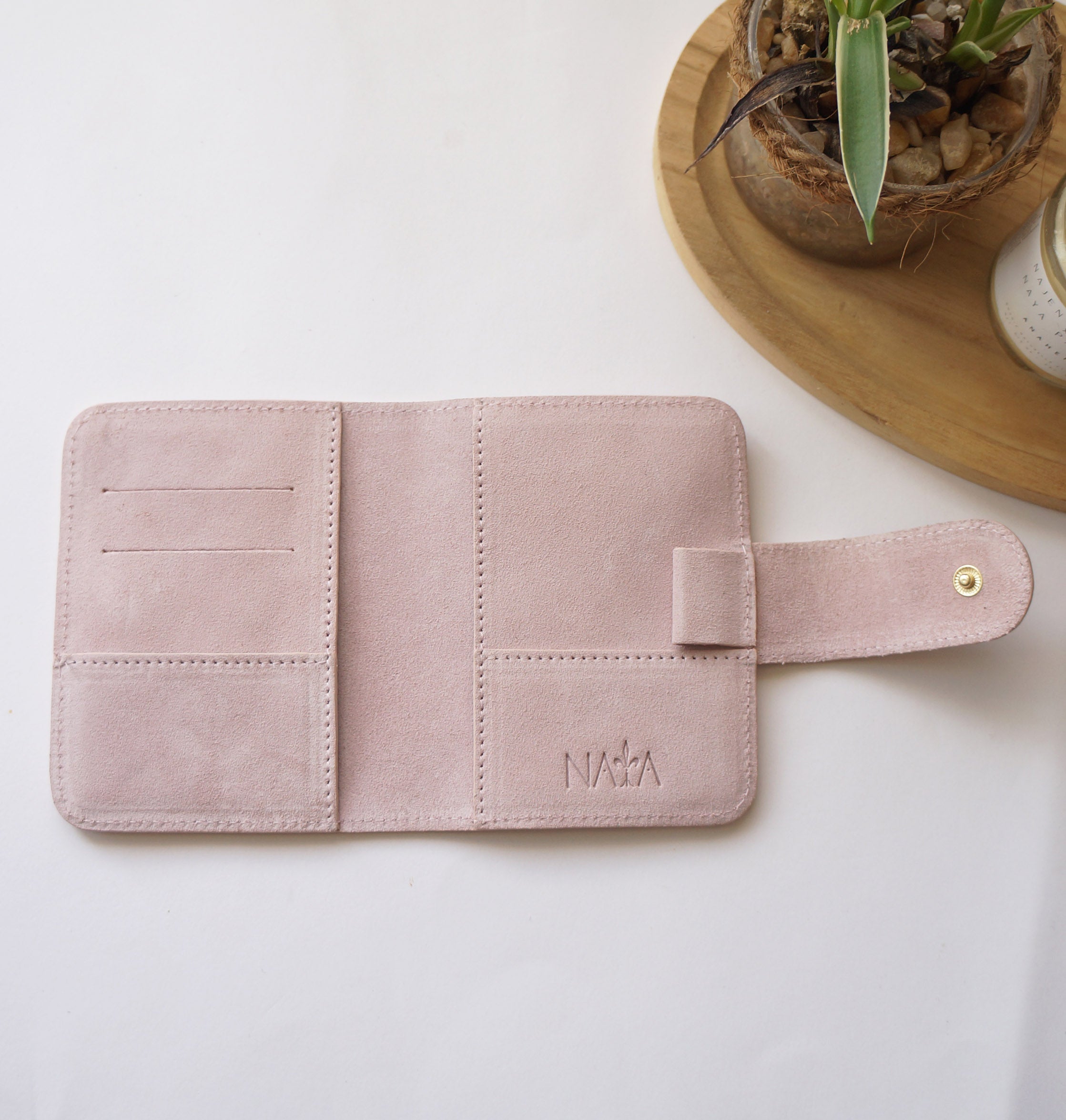 Passport Journal Cover - Suede light pink
