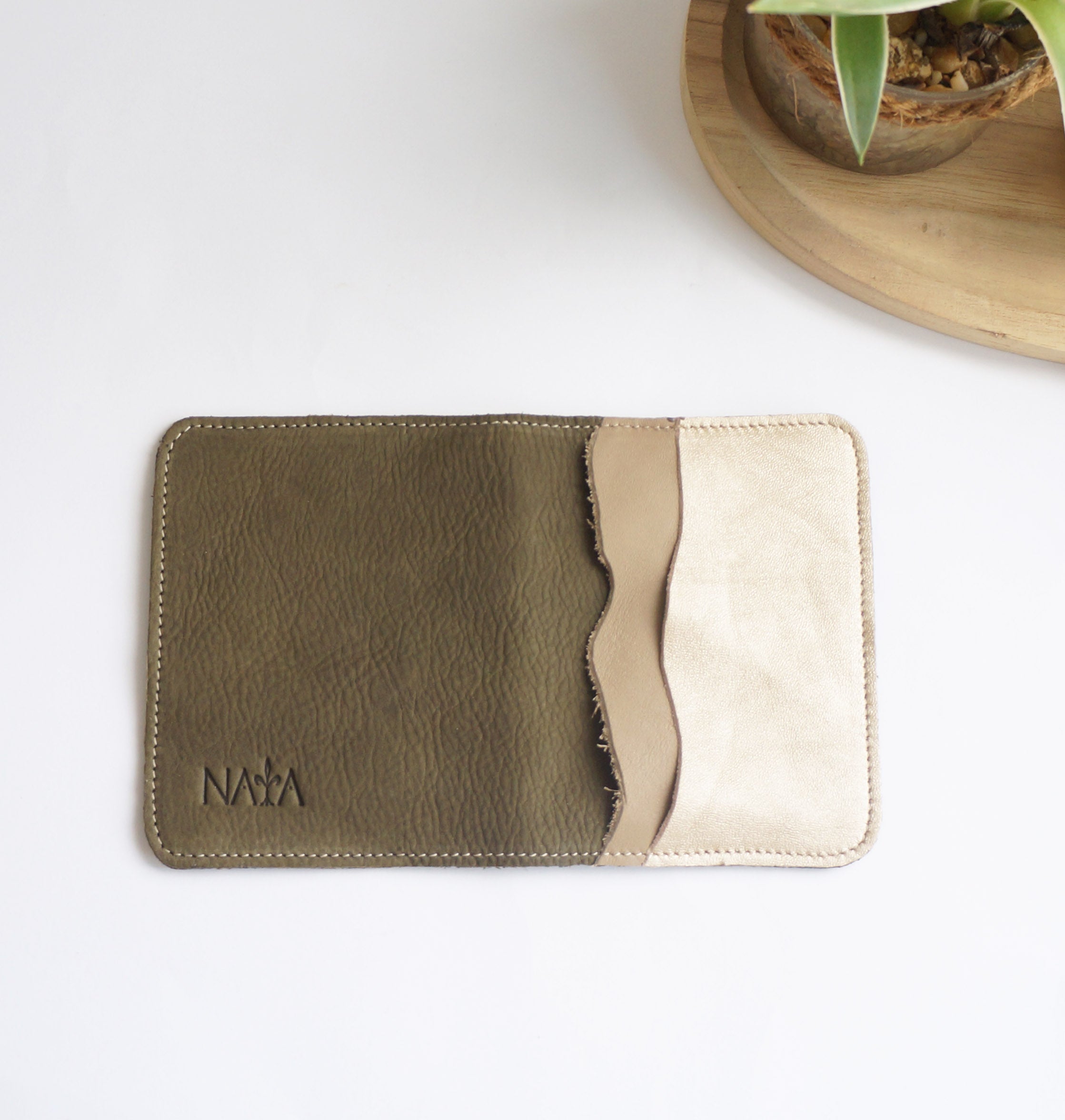 Passport Rustic - Green suede/Sand/Champagne