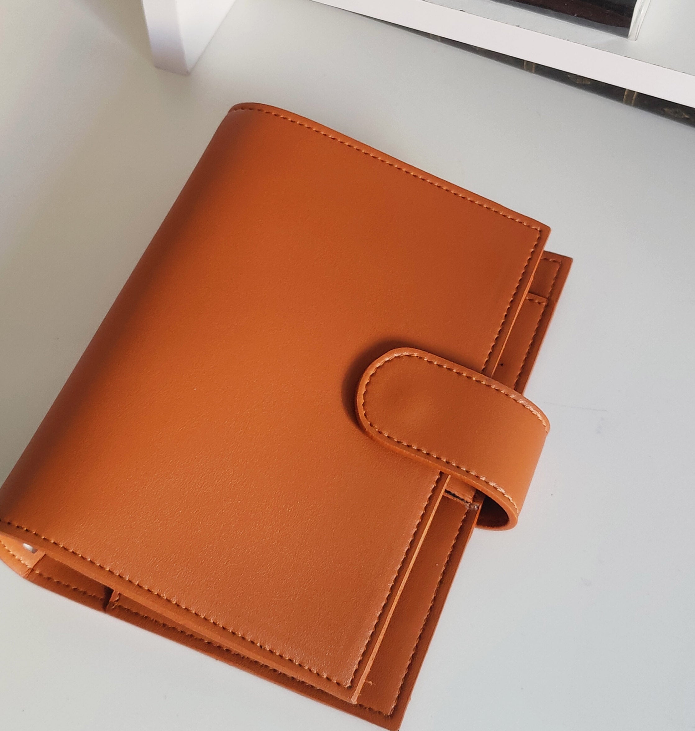Personal Ring Binder - Cognac PU leather