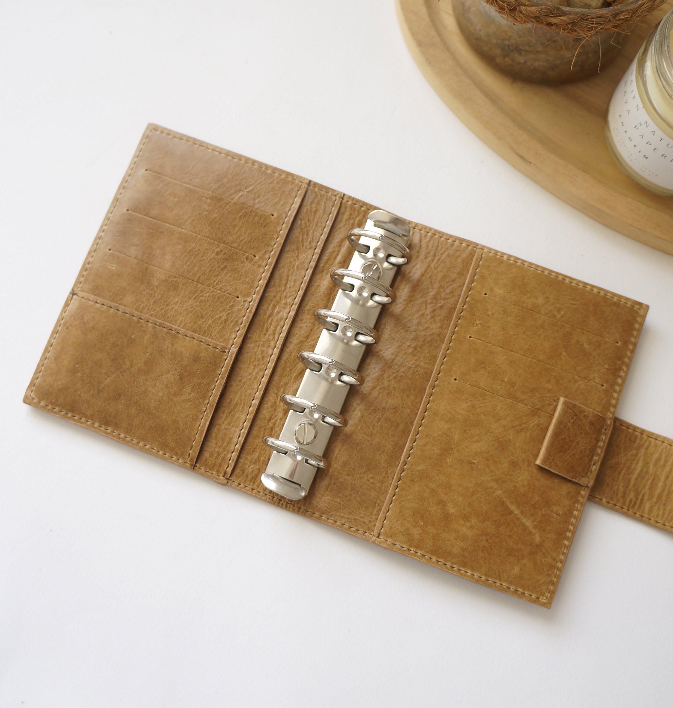 Pocket Ring Binder - Almond