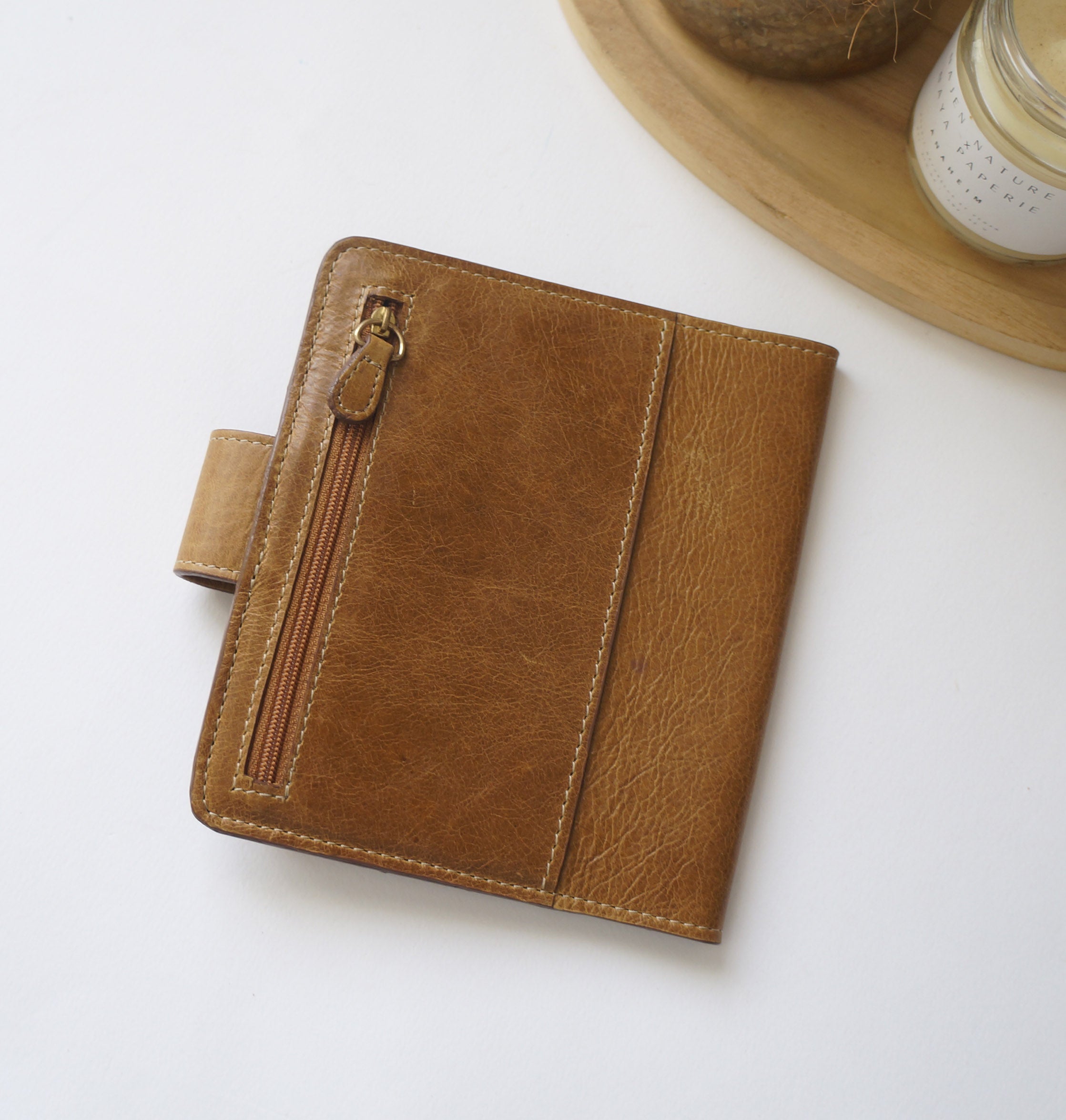 Pocket Wide Journal Cover Clear Front - Almond