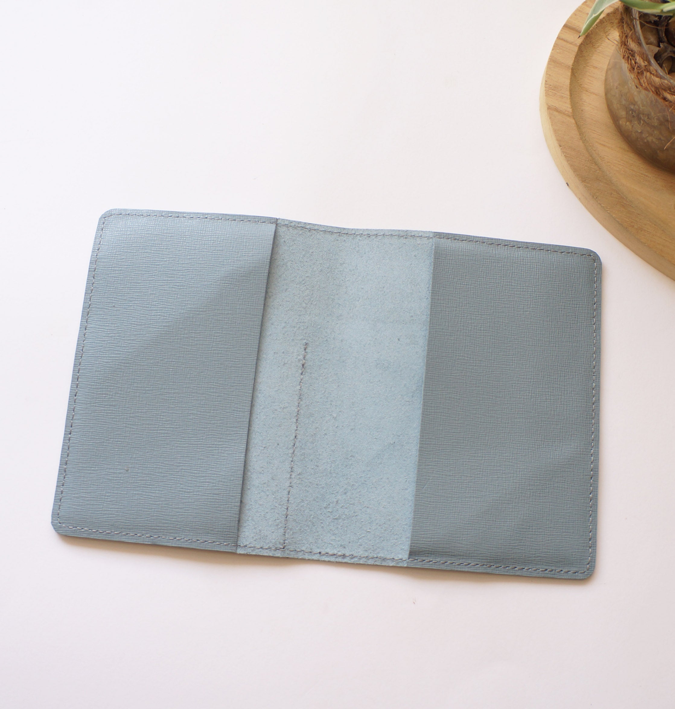 Pocket Rustic - Saffiano Blue & Silver