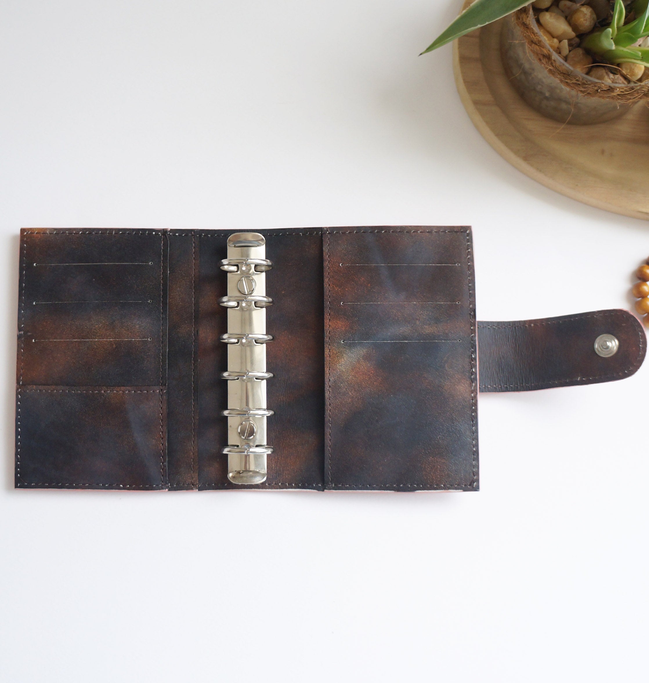 Pocket Ring Binder - Velvet Peachy Pink/Nebuleuse