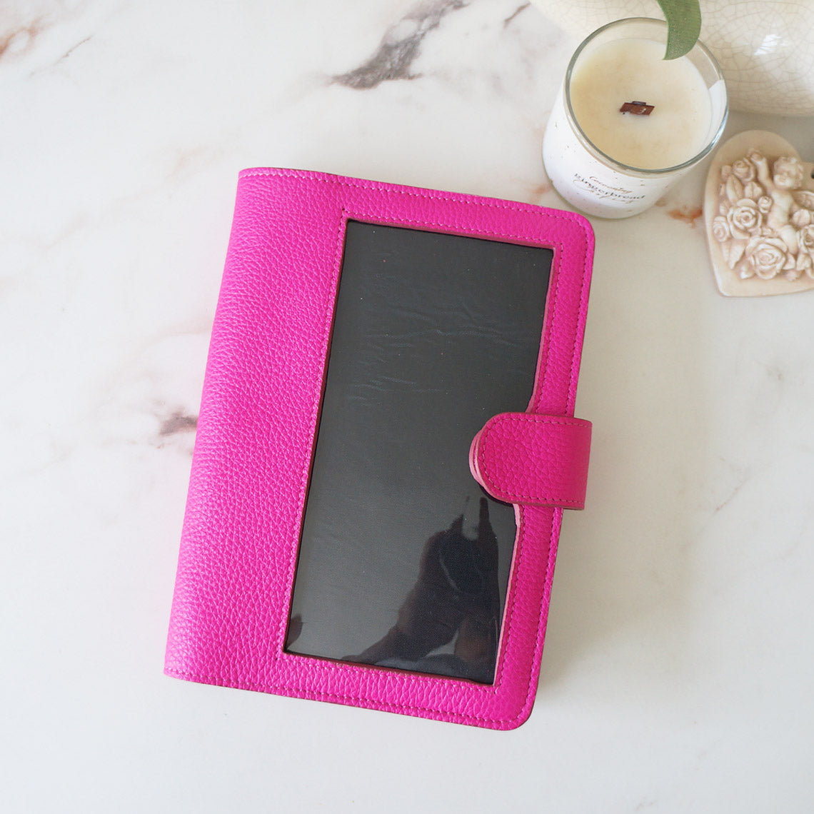 A5 Journal Cover with Clear Front - Hot Pink