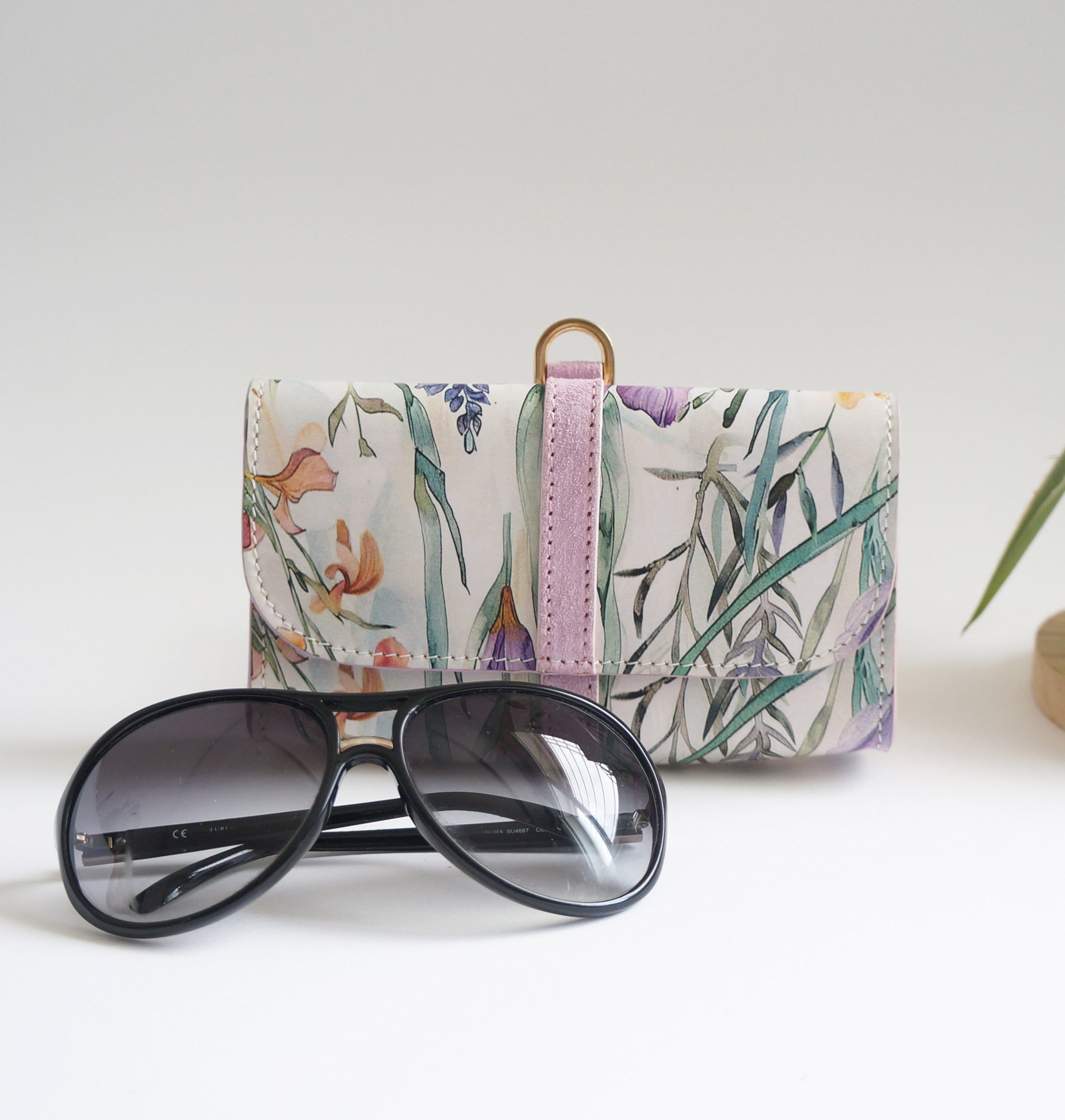 Sunglasses pouch/Micro bag - Wild Flower/Suede Candy