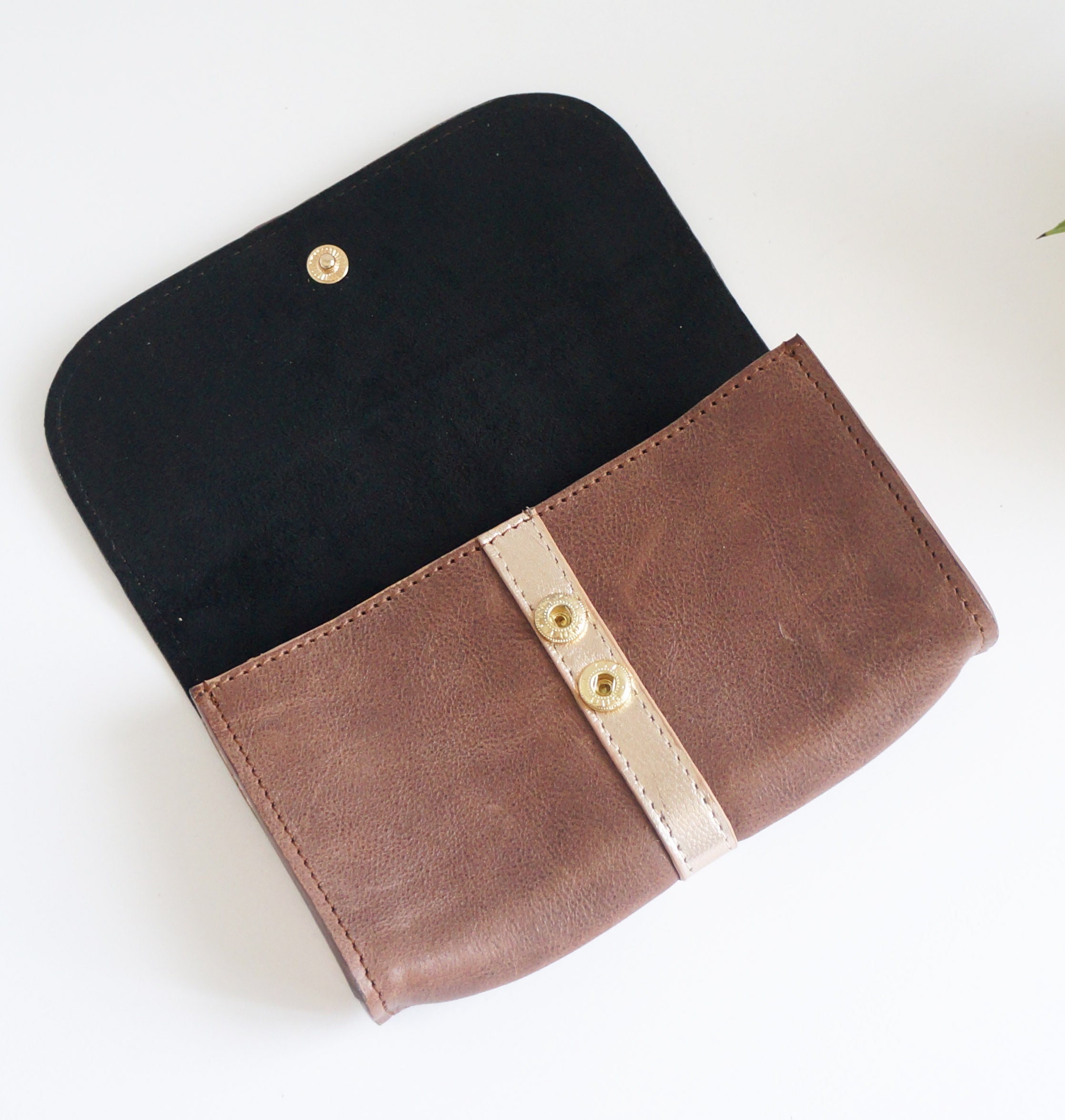 Sunglasses pouch/Micro bag - Brownie/Rose Gold