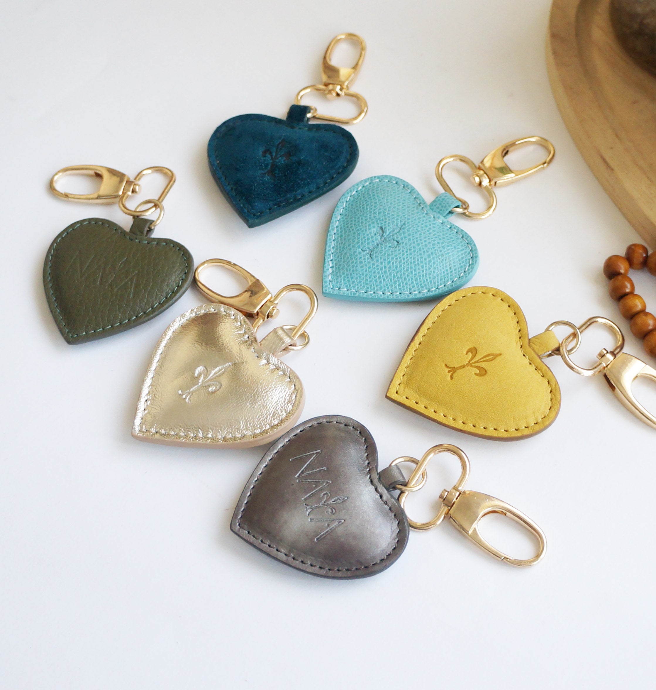 Heart Key Rings - Spring shades