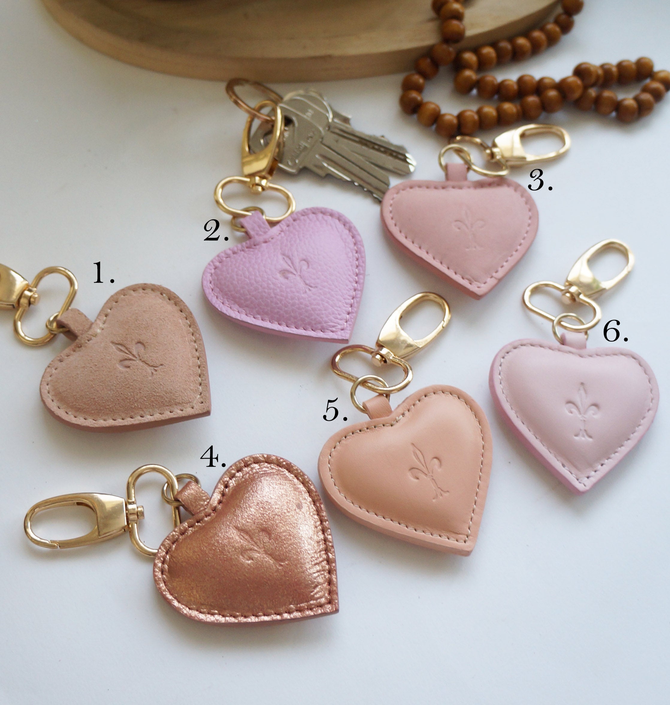 Girly Heart Key Rings