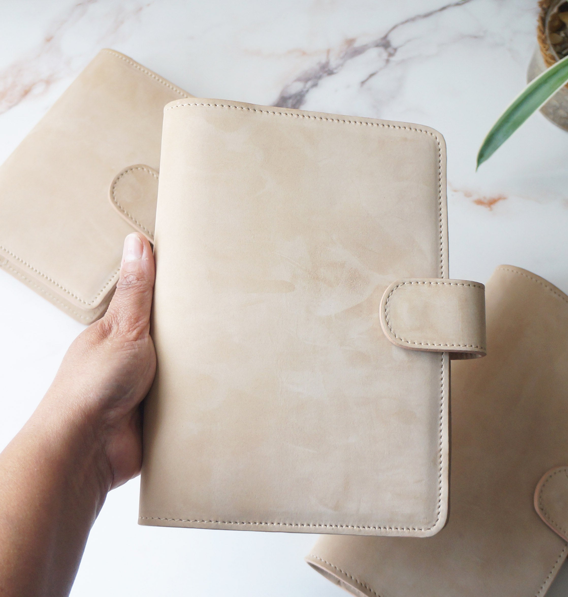 A5 Italian Nubuck Leather Journal Cover - Velvet Cotton Edition/ FREE SHIPPING