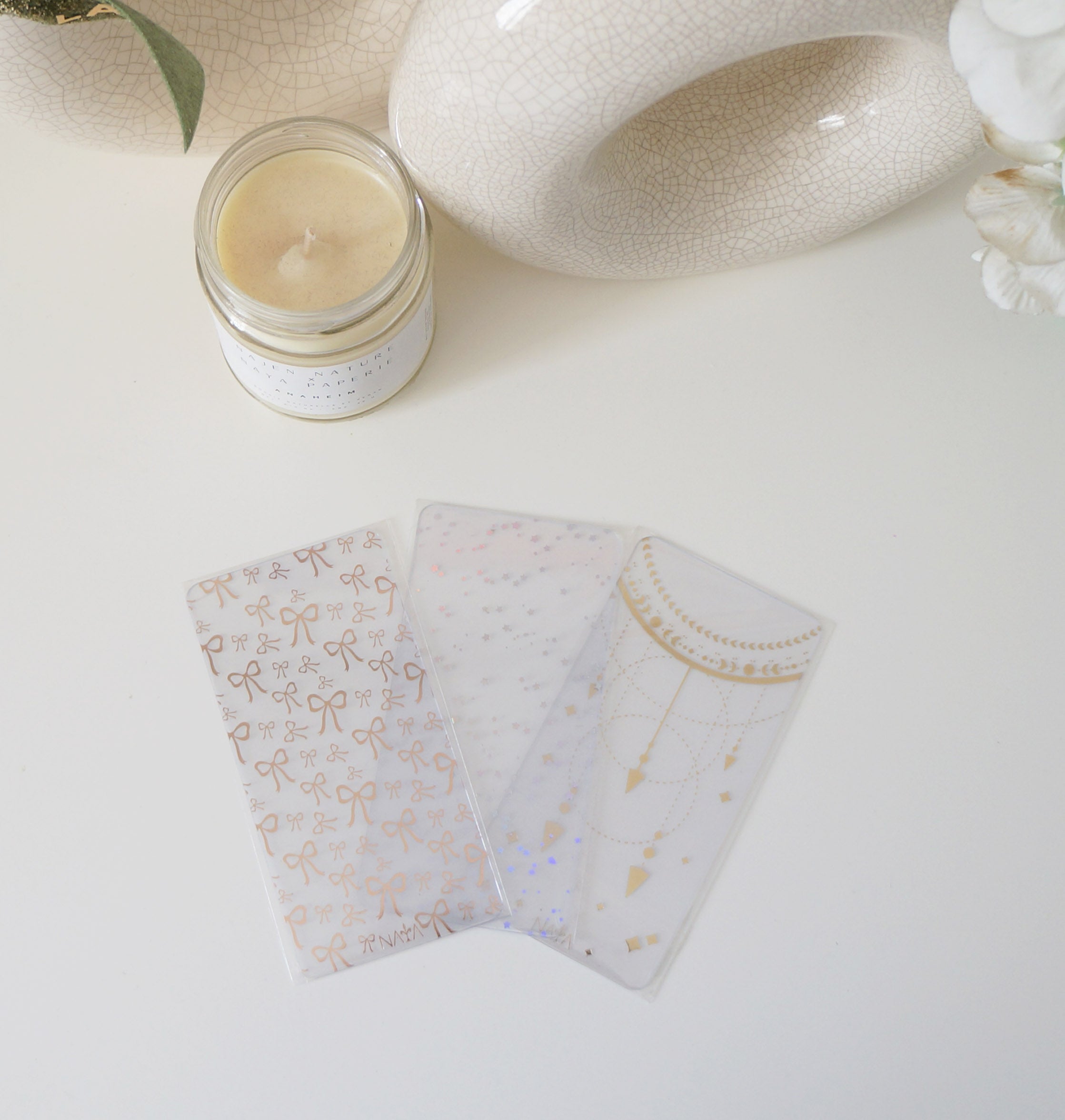 Foiled washis cards