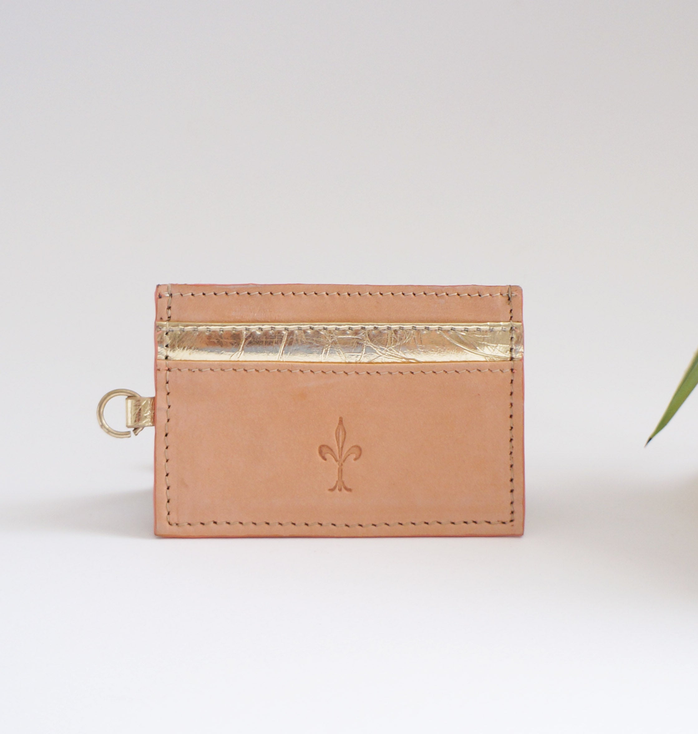 Compact card holder - Velvet Peachy Pink