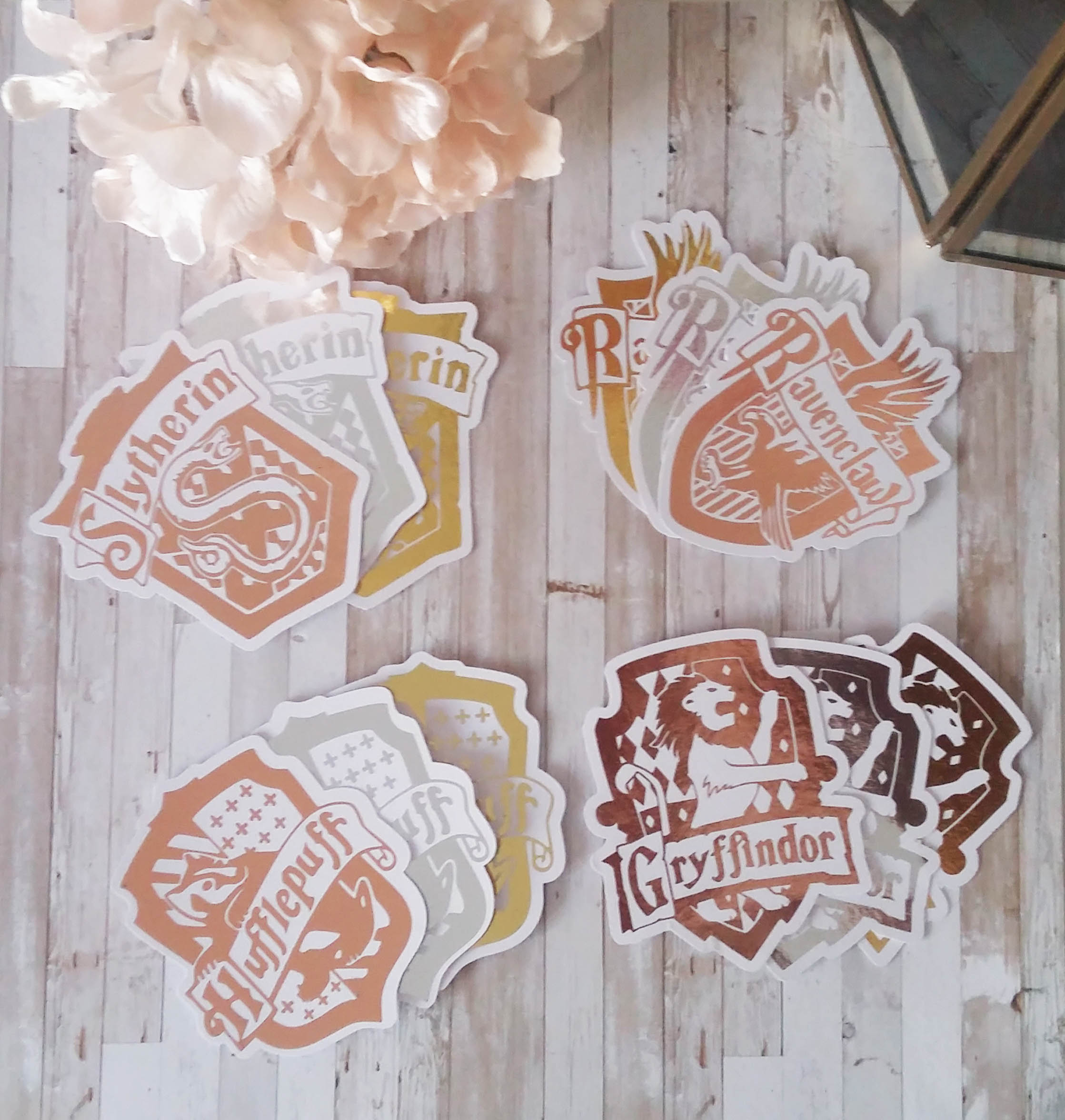 Harry Potter Foiled Houses Die cuts - Naya Paperie
