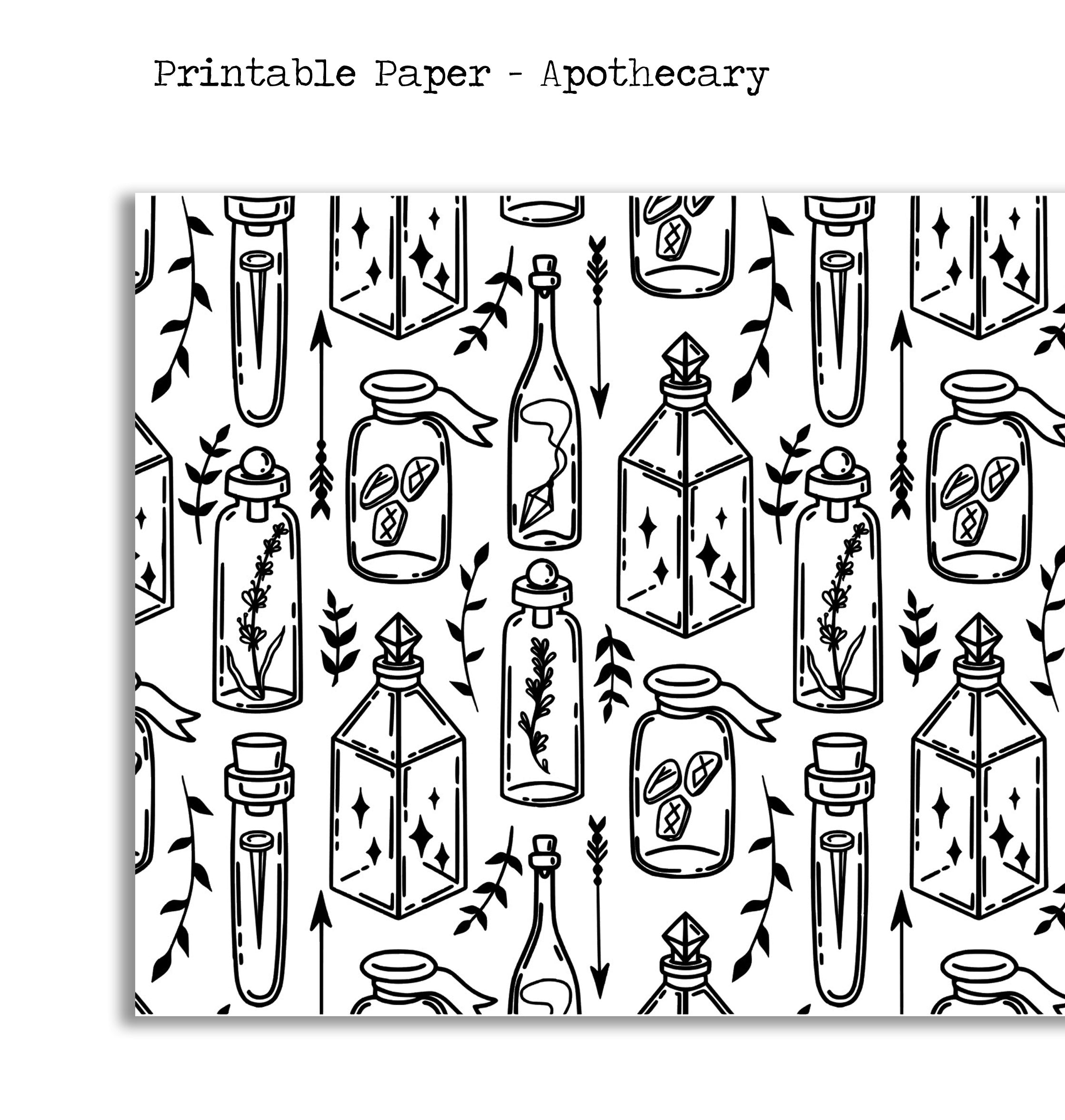 Apothecary - Printable Paper - Naya Paperie