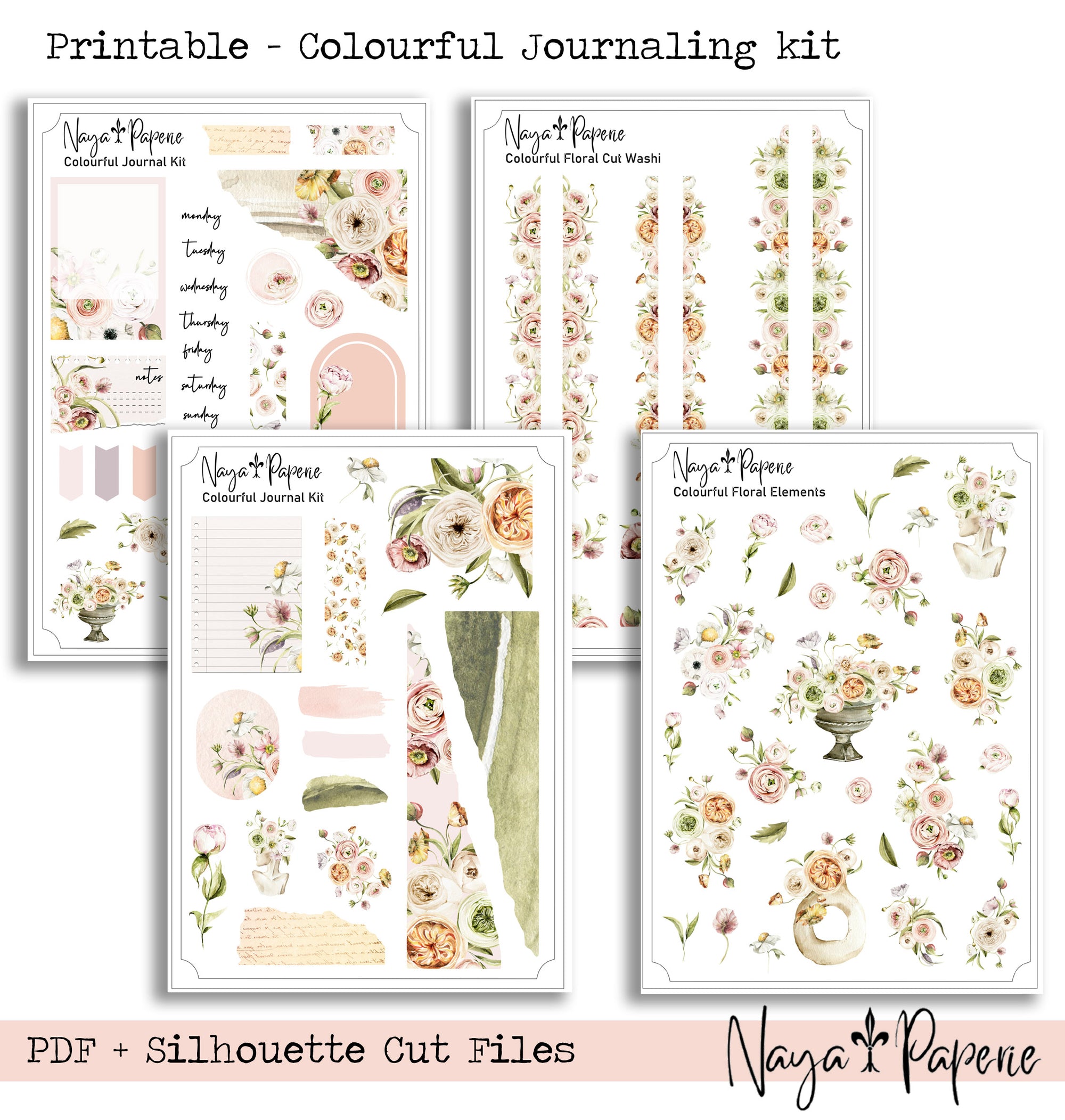 Colourful Printable Journaling Kit