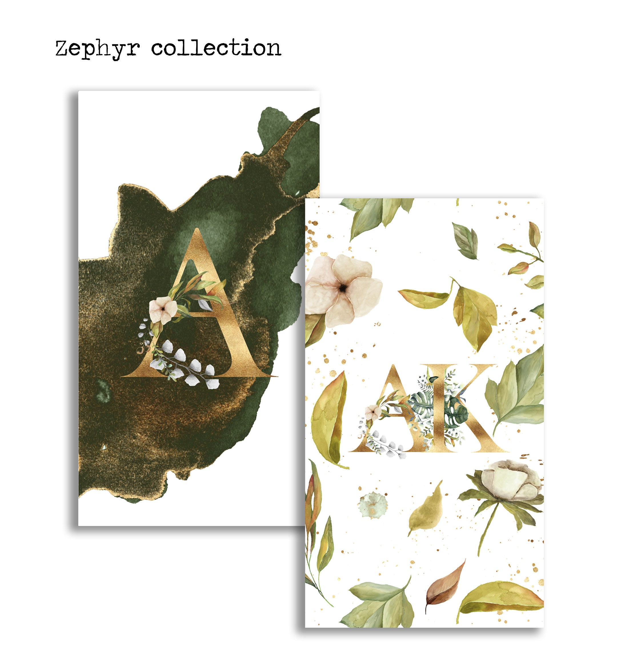 Zephyr collection - Initials - Naya Paperie