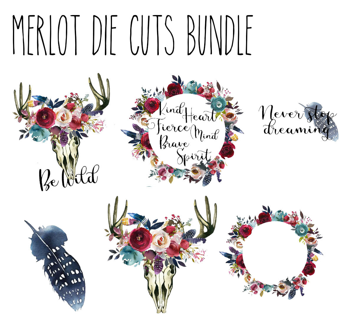 Merlot Die Cut Bundle - Naya Paperie