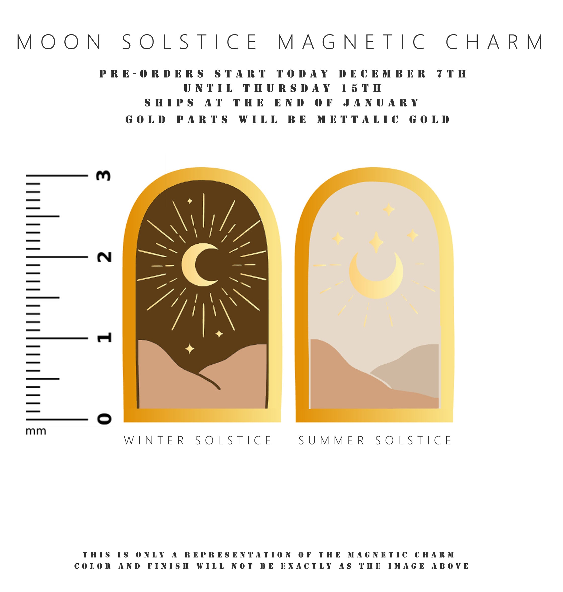 Moon Solstice Magnetic Pins