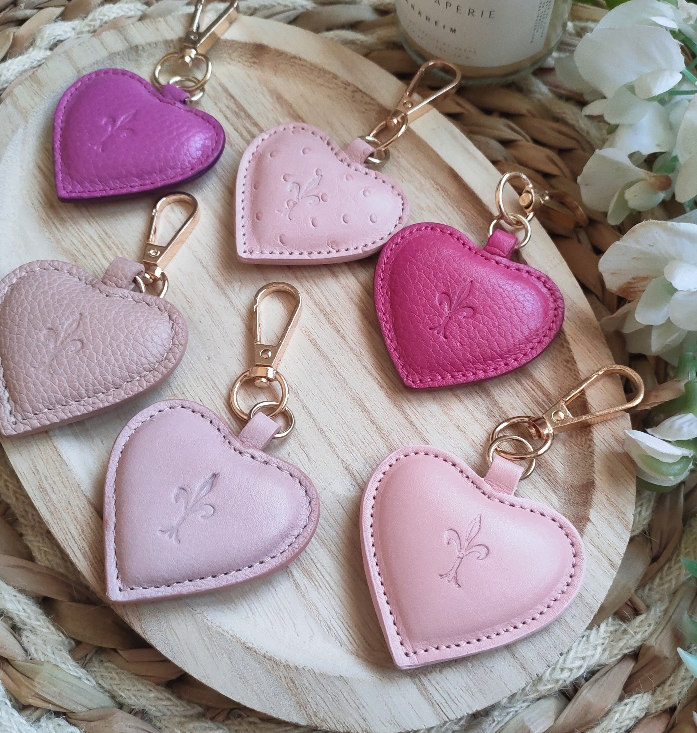 Pink/Purple Shades Heart Key Rings