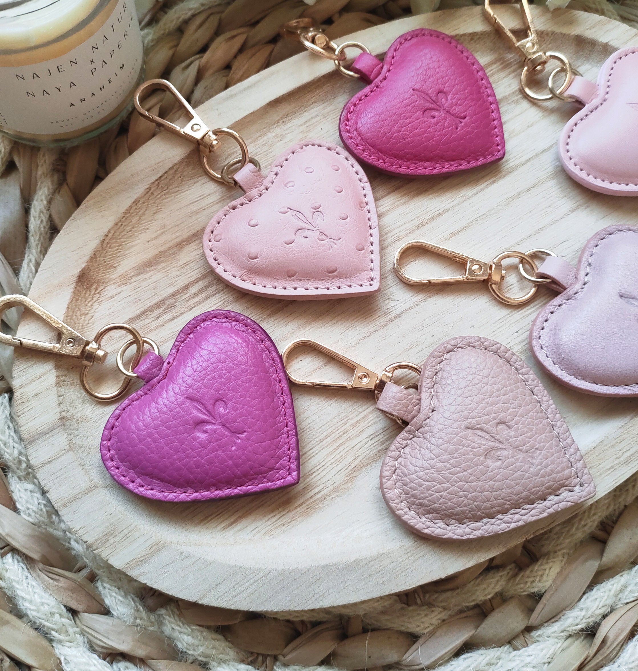 Pink/Purple Shades Heart Key Rings