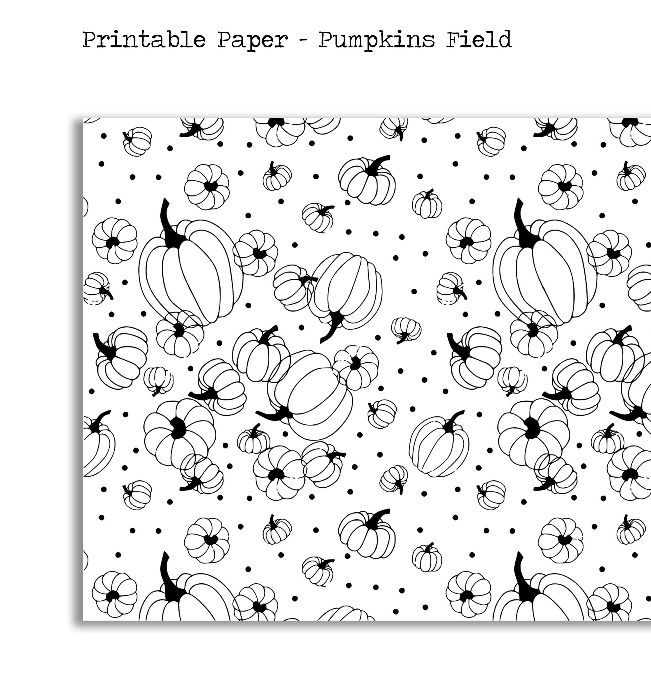 Pumpkin Field - Printable Paper - Naya Paperie