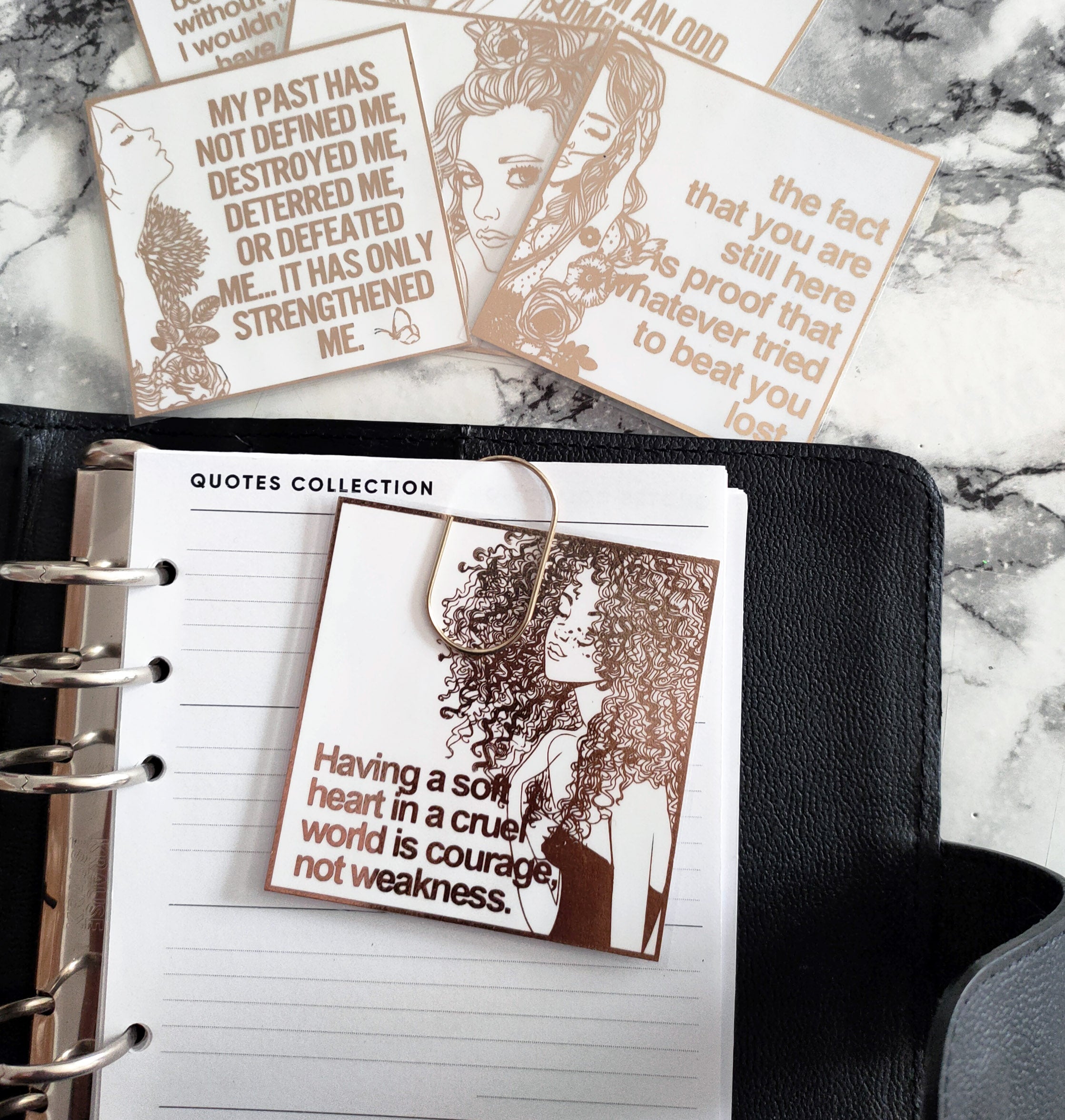 Self quotes 3X3 planner cards - Naya Paperie