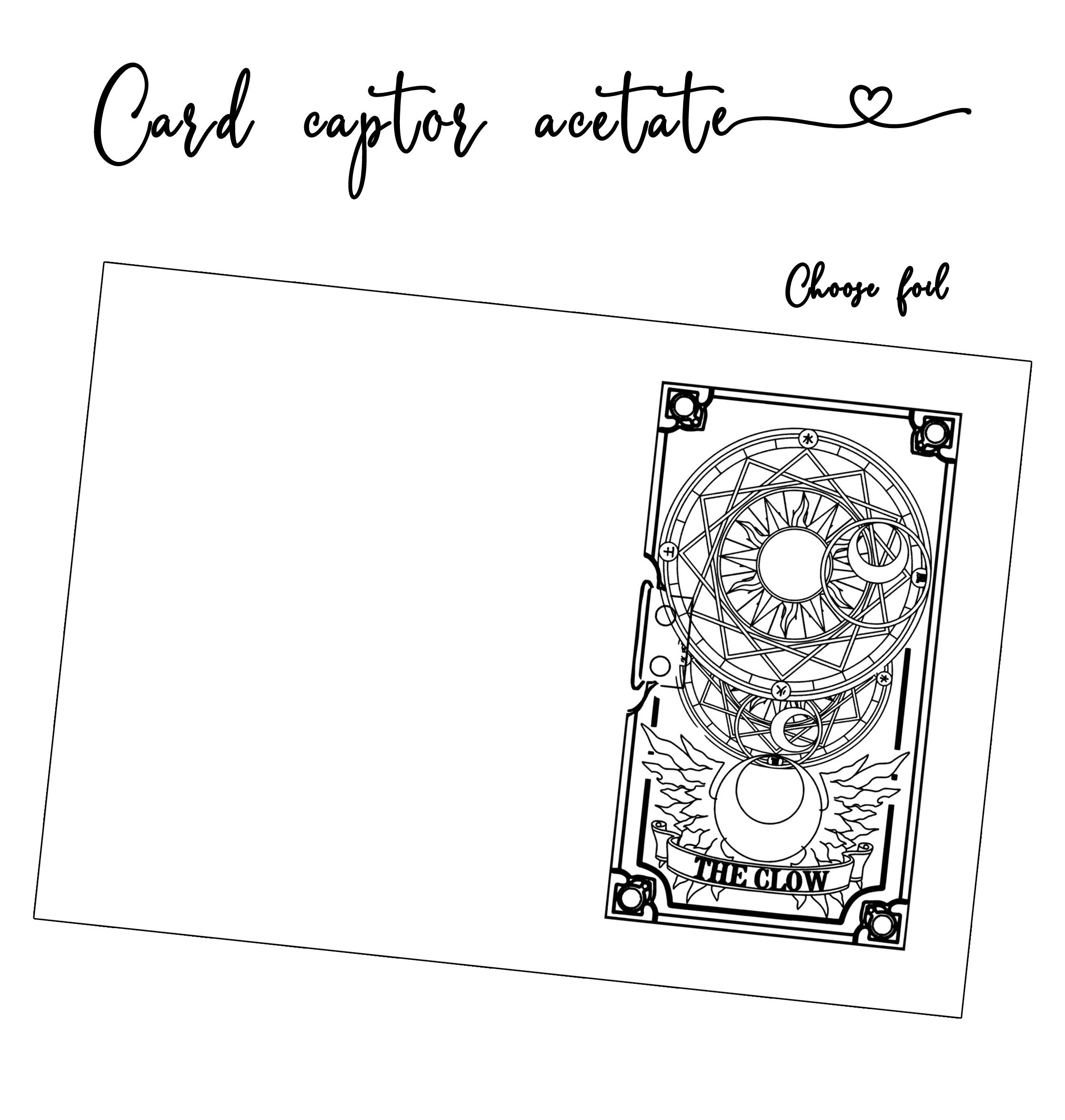 Acetate Foiled Card Captor Sakura dashboard - Naya Paperie
