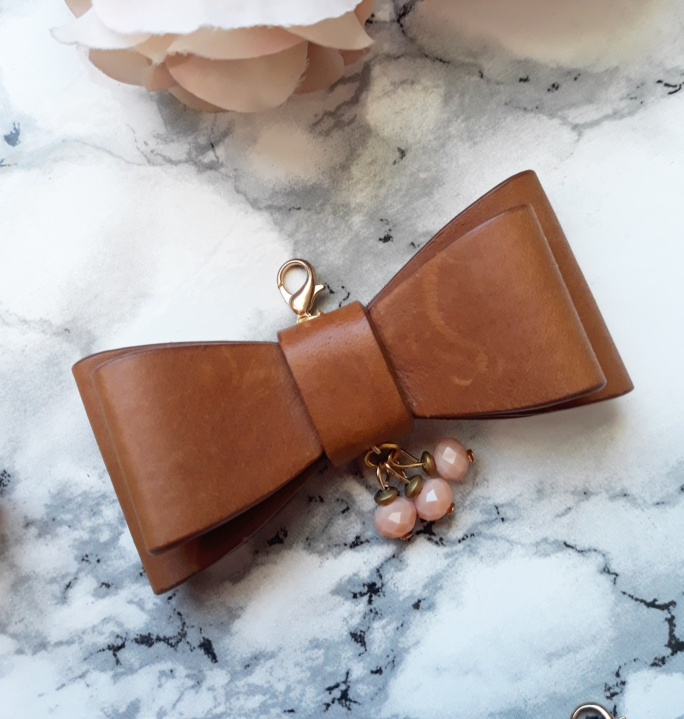Leather Bow Planner Charm - Naya Paperie